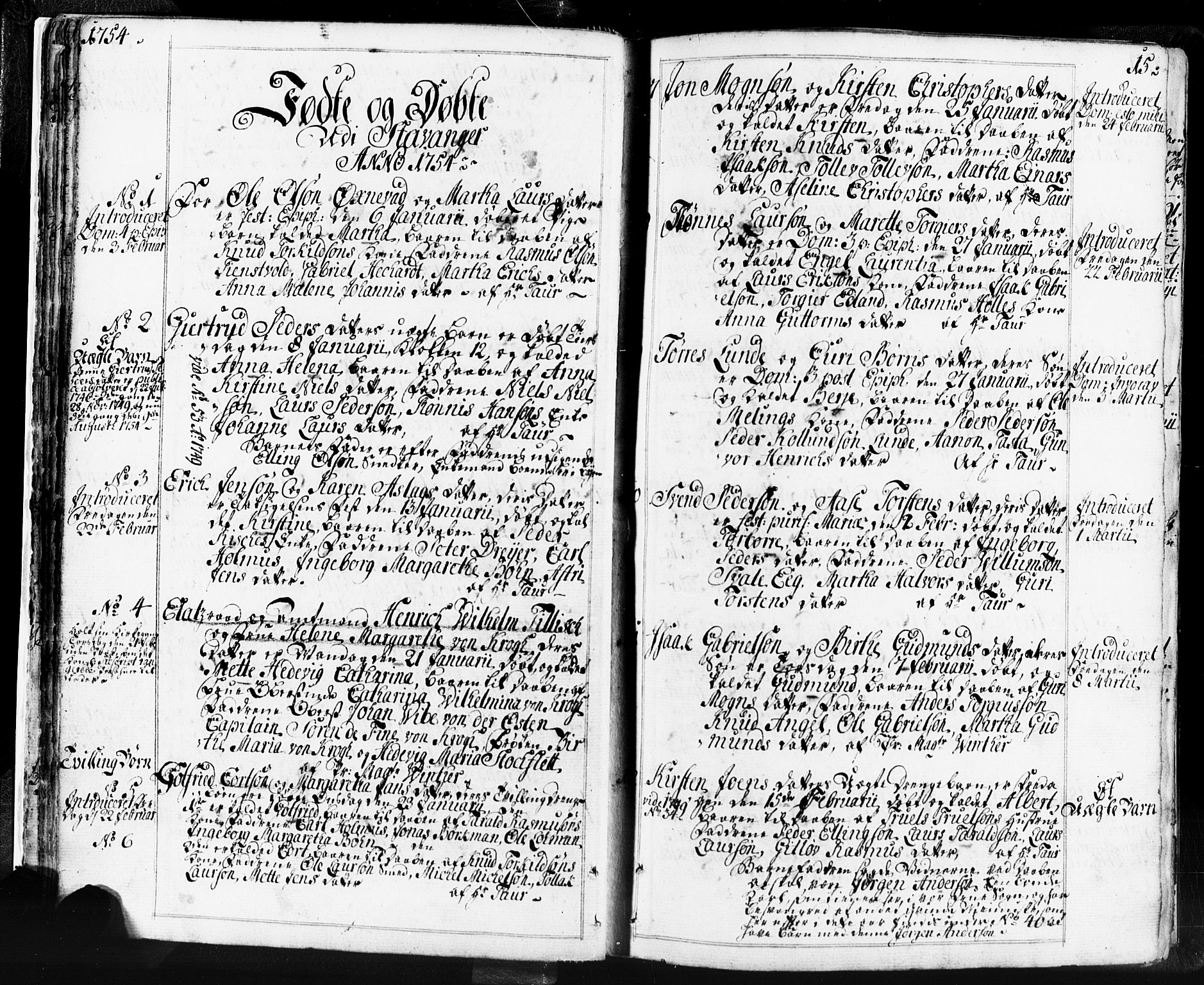 Domkirken sokneprestkontor, SAST/A-101812/001/30/30BB/L0004: Parish register (copy) no. B 4, 1752-1790, p. 15