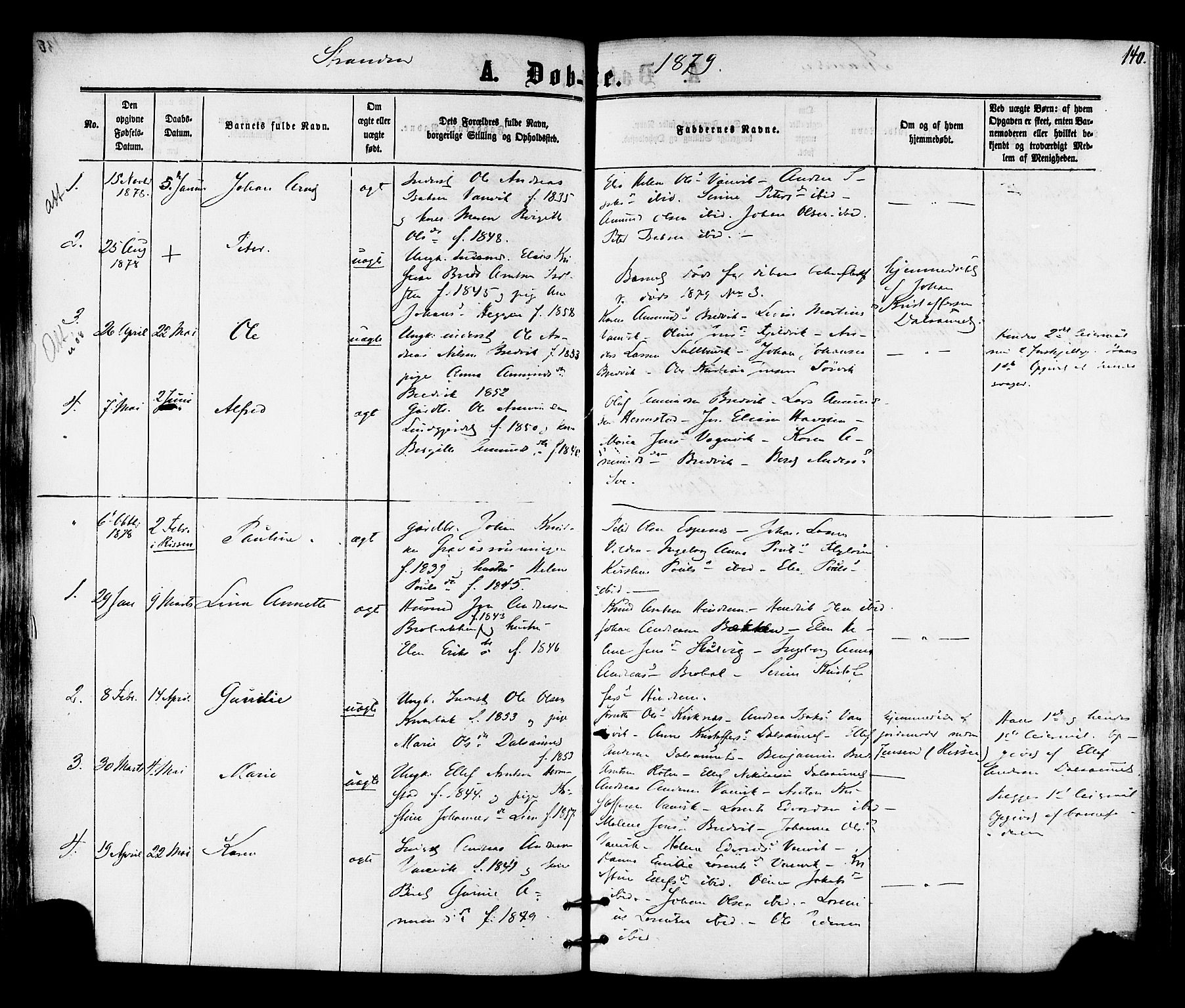Ministerialprotokoller, klokkerbøker og fødselsregistre - Nord-Trøndelag, SAT/A-1458/701/L0009: Parish register (official) no. 701A09 /2, 1864-1882, p. 140