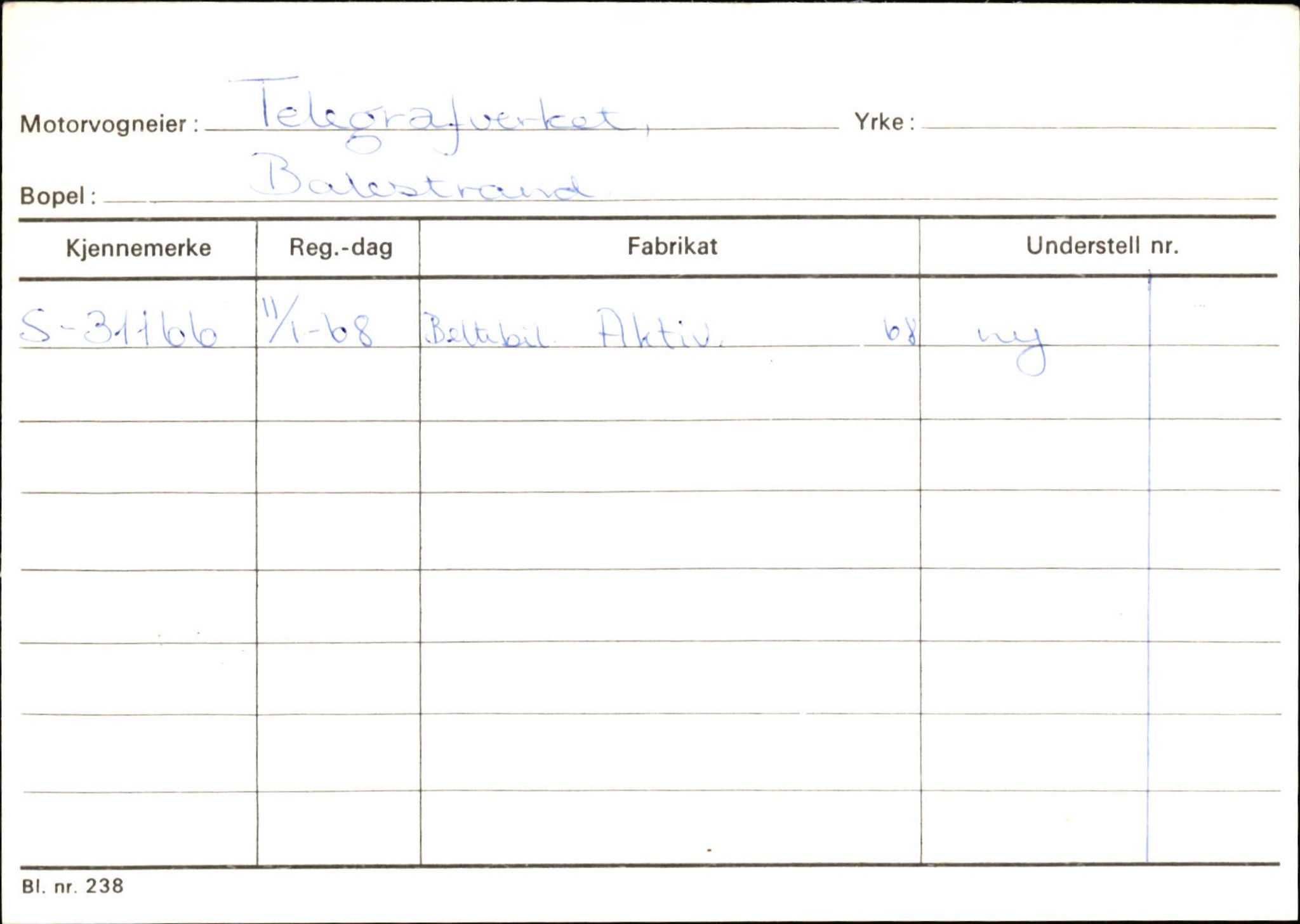 Statens vegvesen, Sogn og Fjordane vegkontor, AV/SAB-A-5301/4/F/L0132: Eigarregister Askvoll A-Å. Balestrand A-Å, 1945-1975, p. 2400