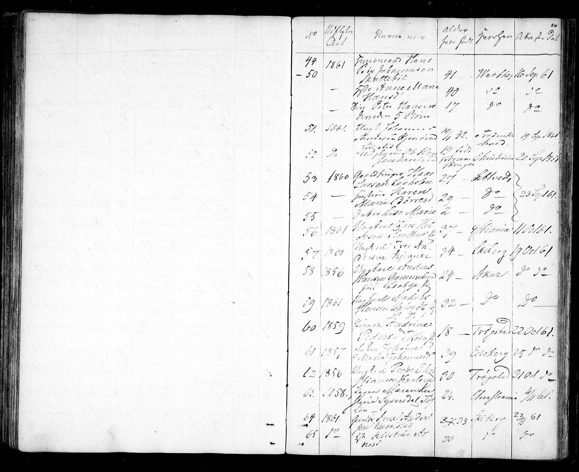 Rakkestad prestekontor Kirkebøker, AV/SAO-A-2008/F/Fa/L0010: Parish register (official) no. I 10, 1857-1861, p. 210