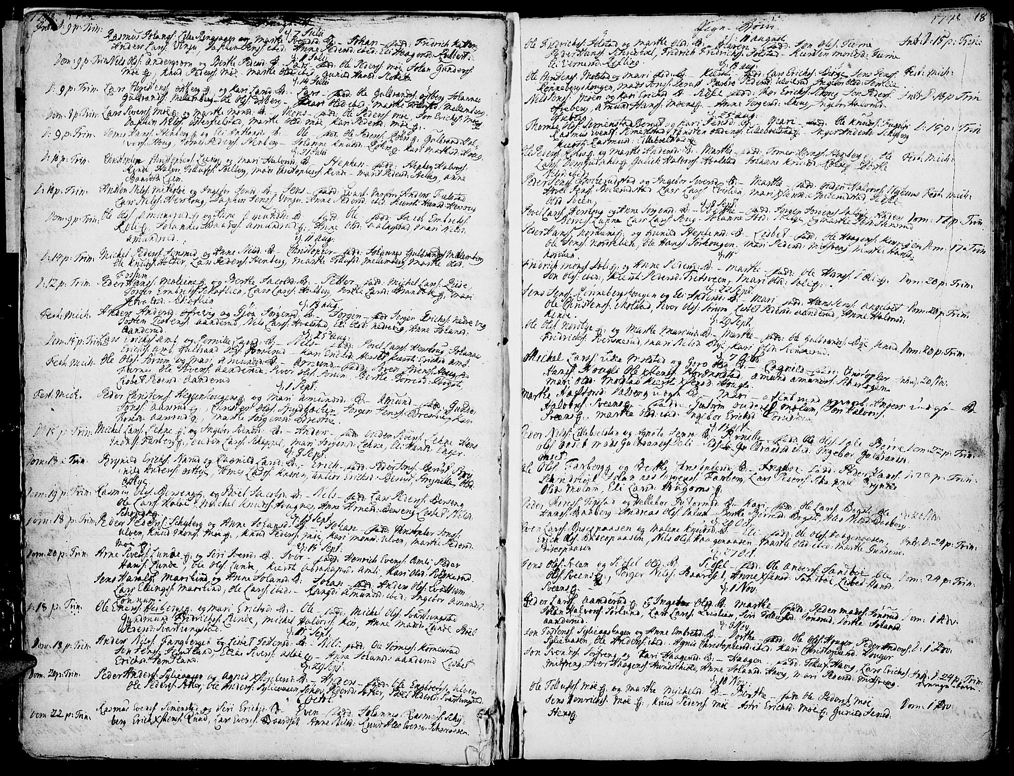 Ringsaker prestekontor, AV/SAH-PREST-014/K/Ka/L0002: Parish register (official) no. 2, 1747-1774, p. 17-18
