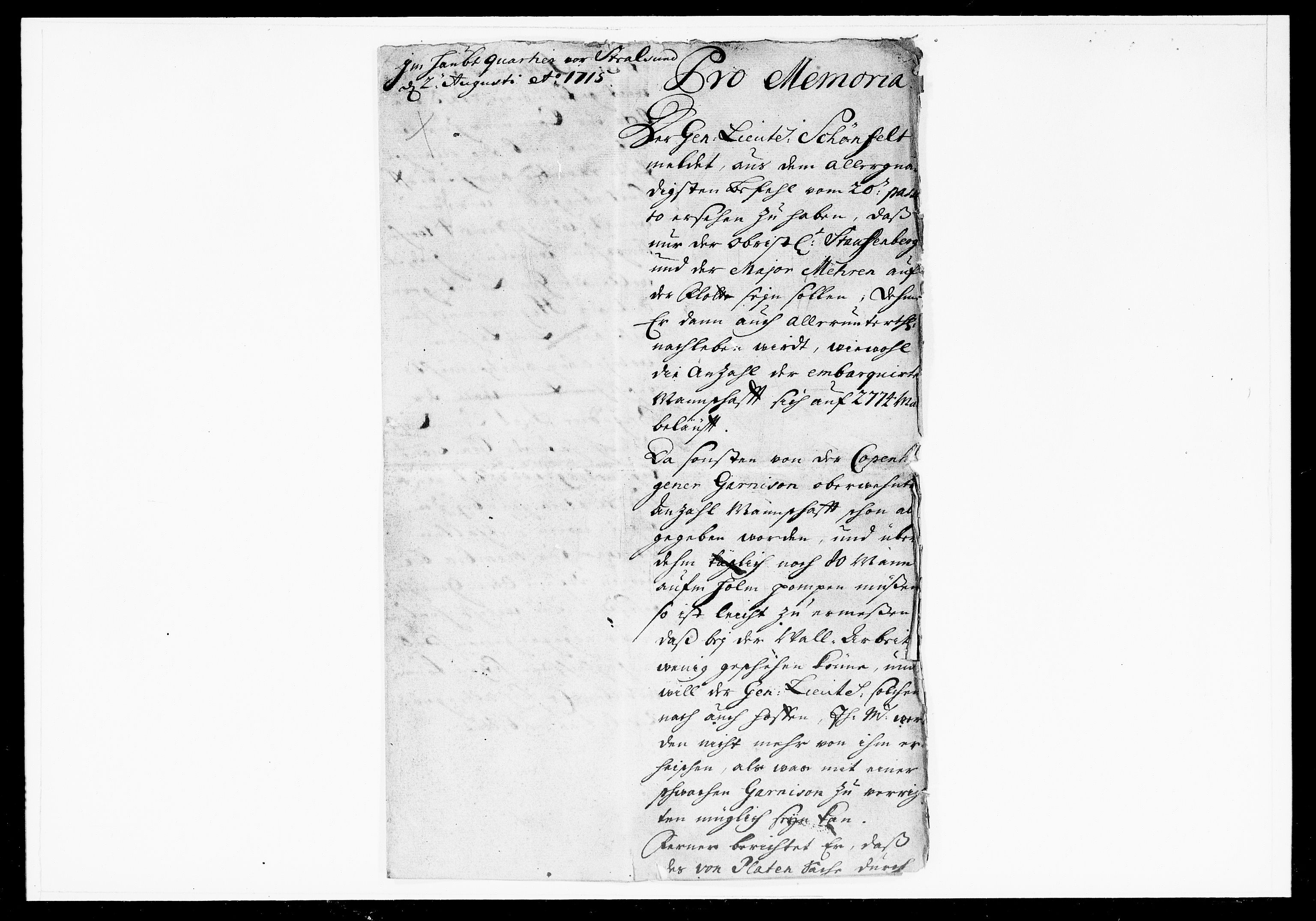 Krigskollegiet, Krigskancelliet, DRA/A-0006/-/1014-1024: Refererede sager, 1715, p. 575