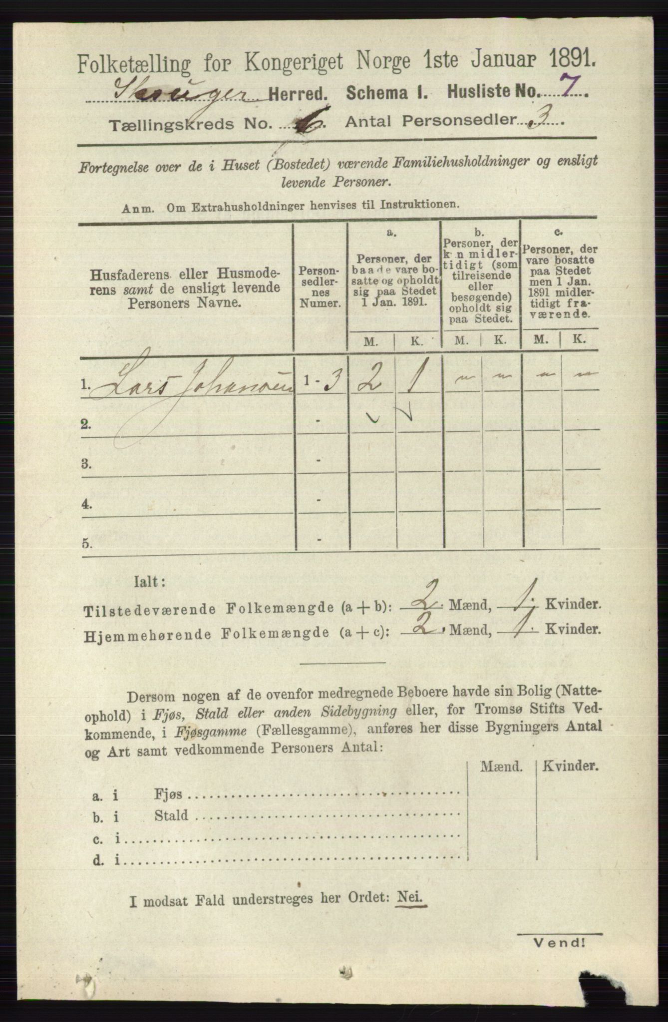 RA, 1891 census for 0712 Skoger, 1891, p. 3706