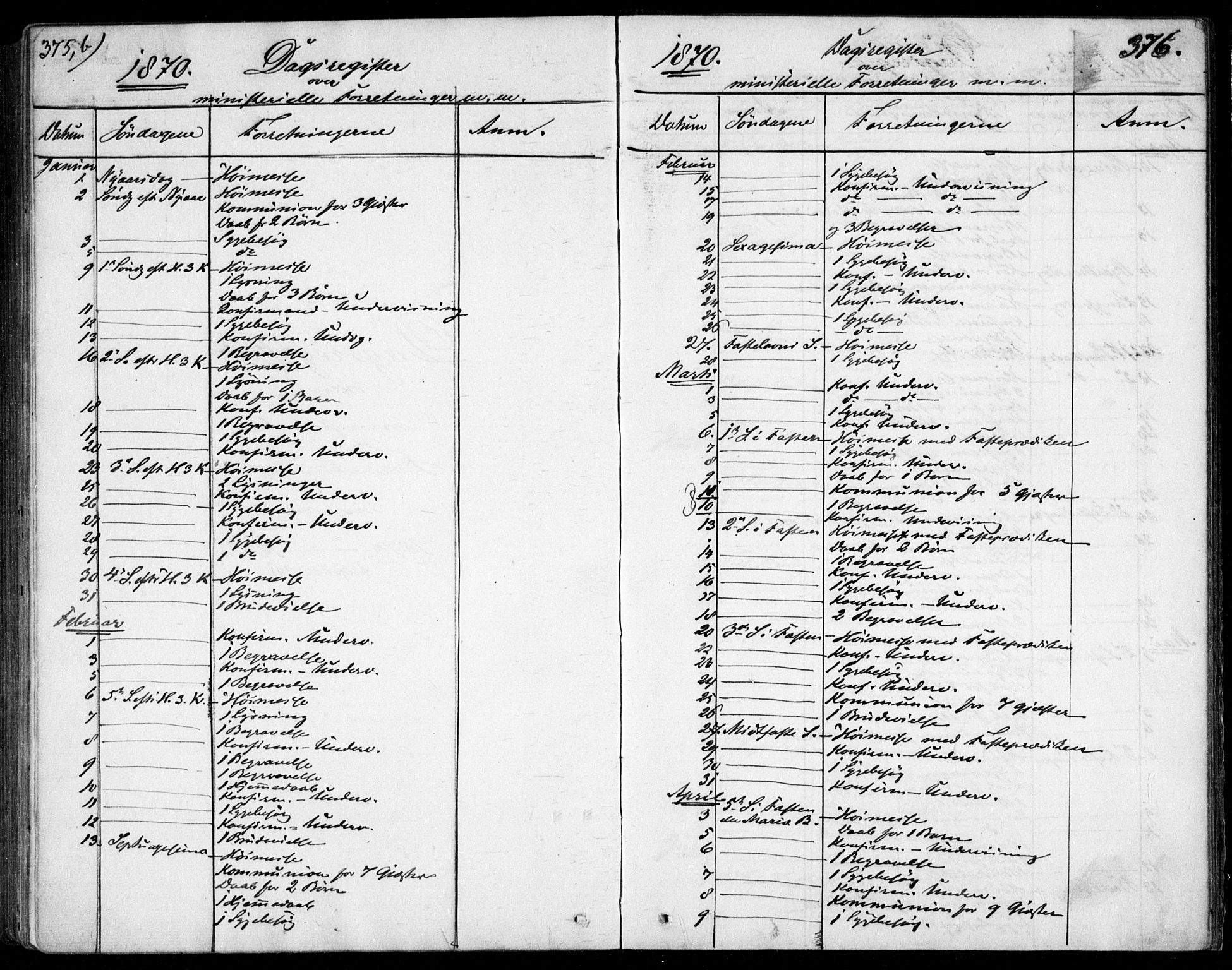 Garnisonsmenigheten Kirkebøker, SAO/A-10846/F/Fa/L0011: Parish register (official) no. 11, 1870-1880, p. 376
