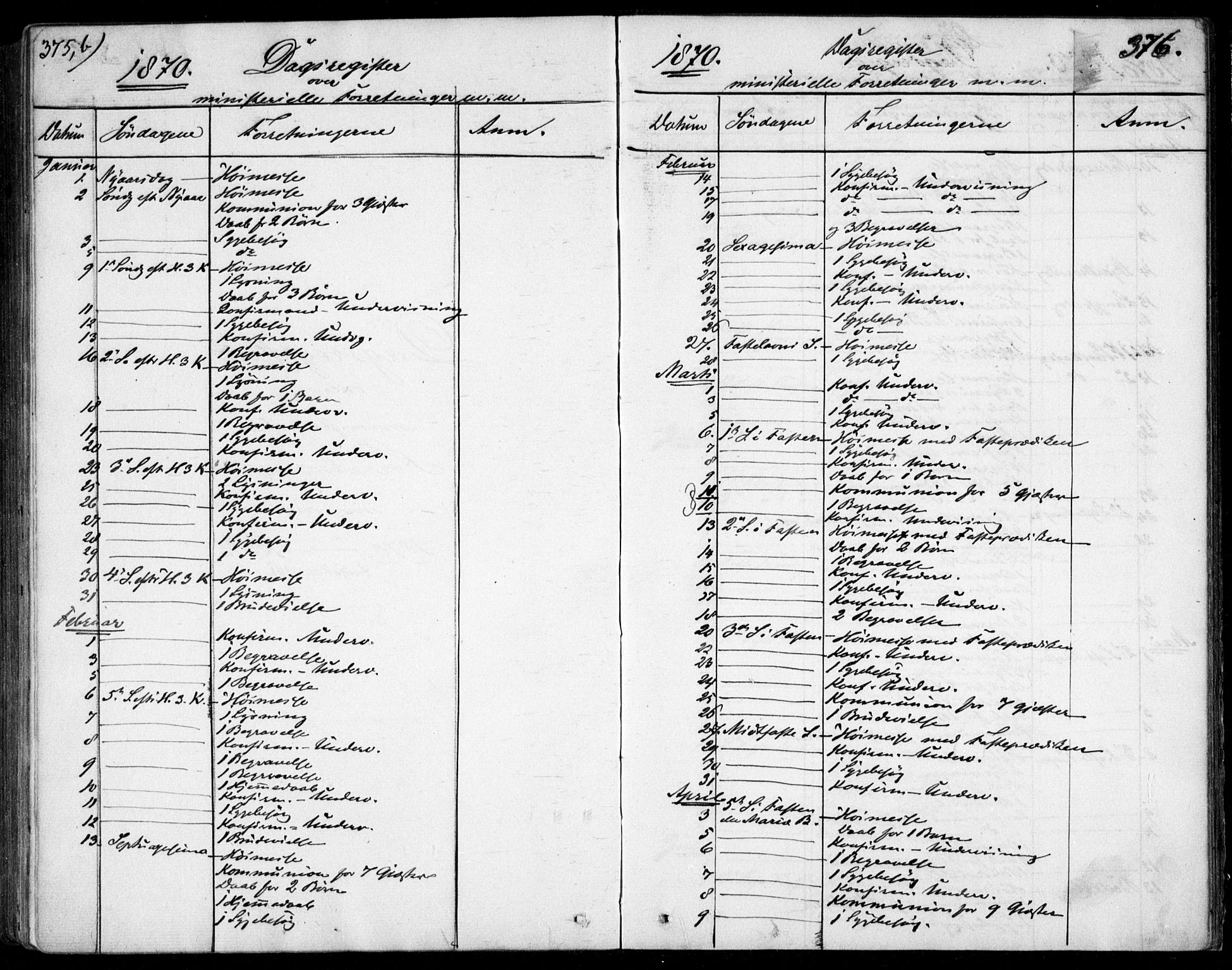 Garnisonsmenigheten Kirkebøker, AV/SAO-A-10846/F/Fa/L0011: Parish register (official) no. 11, 1870-1880, p. 376