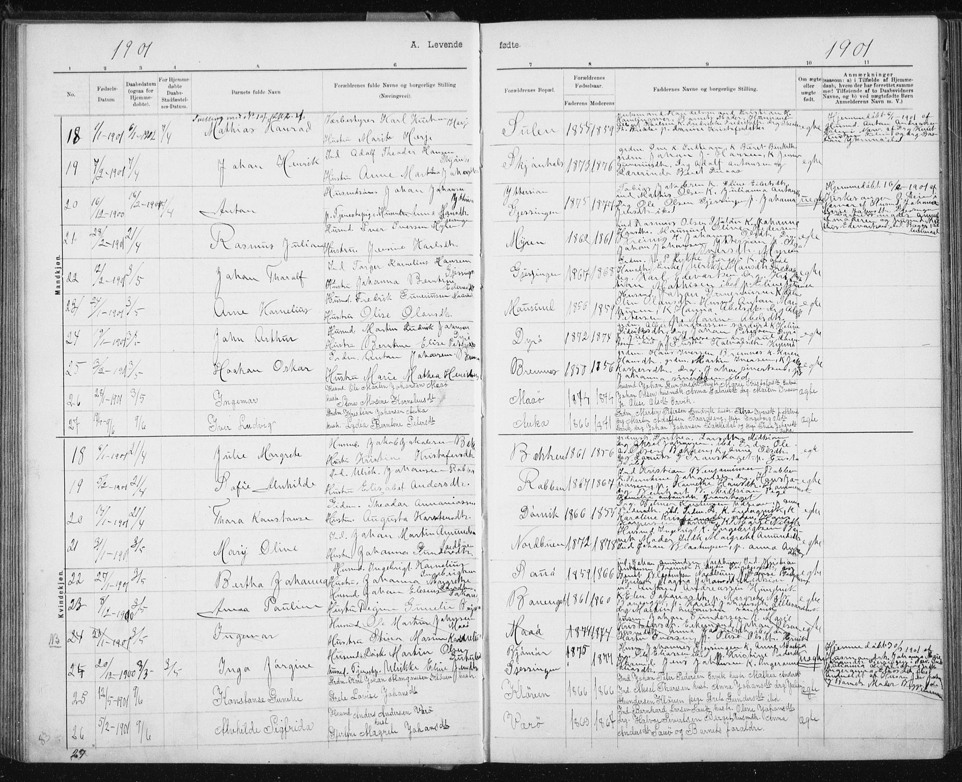 Ministerialprotokoller, klokkerbøker og fødselsregistre - Sør-Trøndelag, AV/SAT-A-1456/640/L0586: Parish register (copy) no. 640C03b, 1891-1908