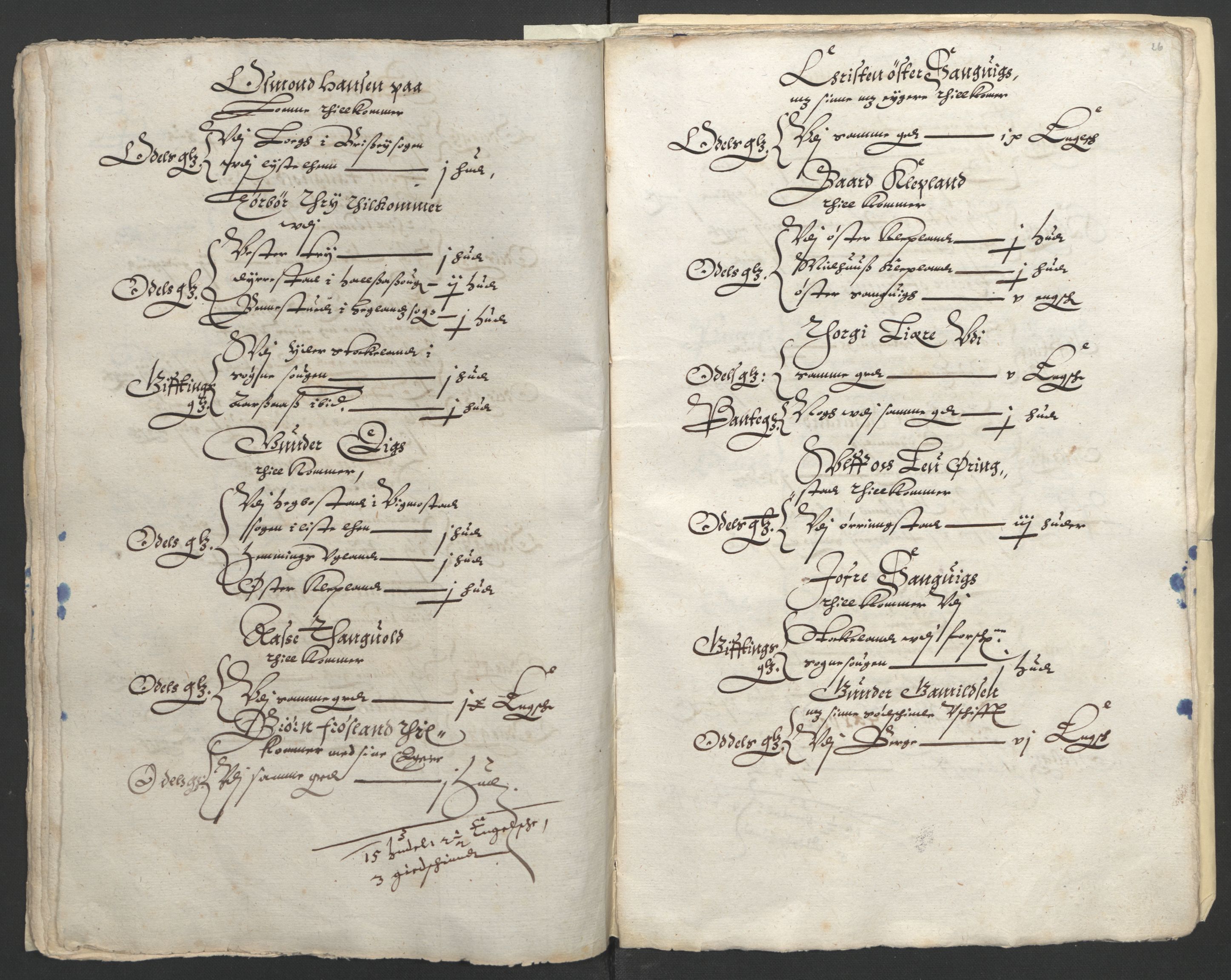 Stattholderembetet 1572-1771, AV/RA-EA-2870/Ek/L0010/0001: Jordebøker til utlikning av rosstjeneste 1624-1626: / Odelsjordebøker for Agdesiden len, 1624, p. 122