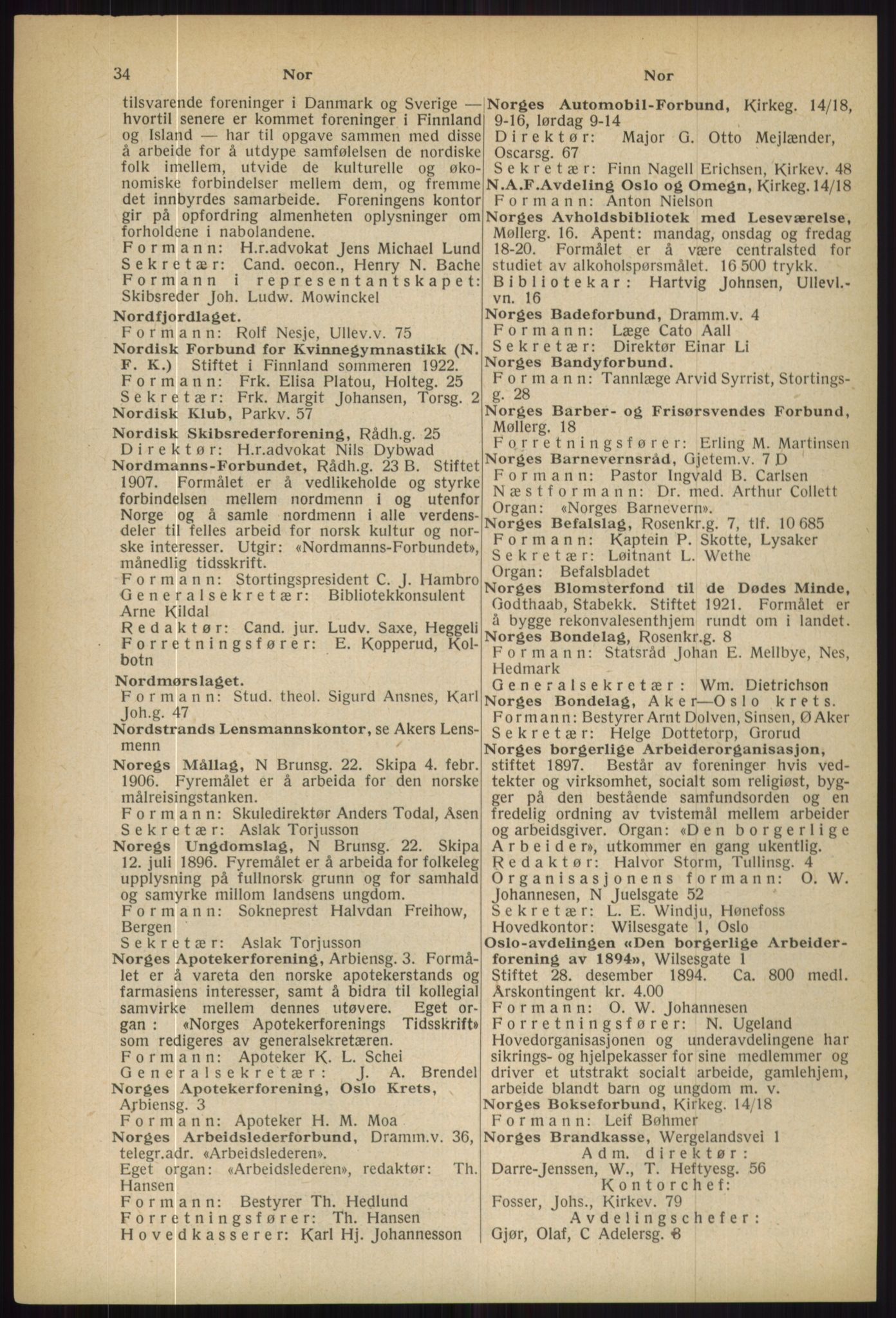 Kristiania/Oslo adressebok, PUBL/-, 1936, p. 34