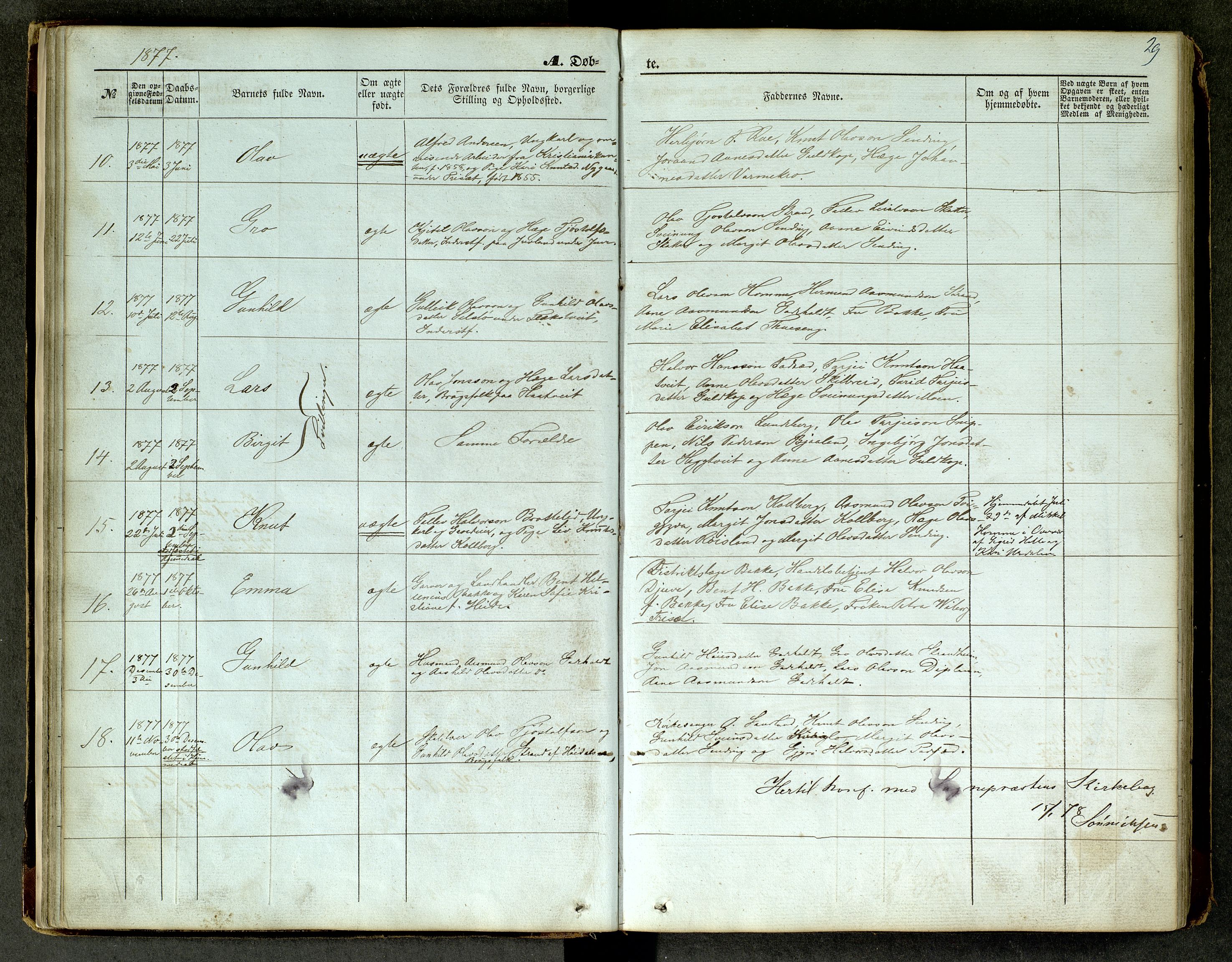 Lårdal kirkebøker, SAKO/A-284/G/Ga/L0002: Parish register (copy) no. I 2, 1861-1890, p. 29