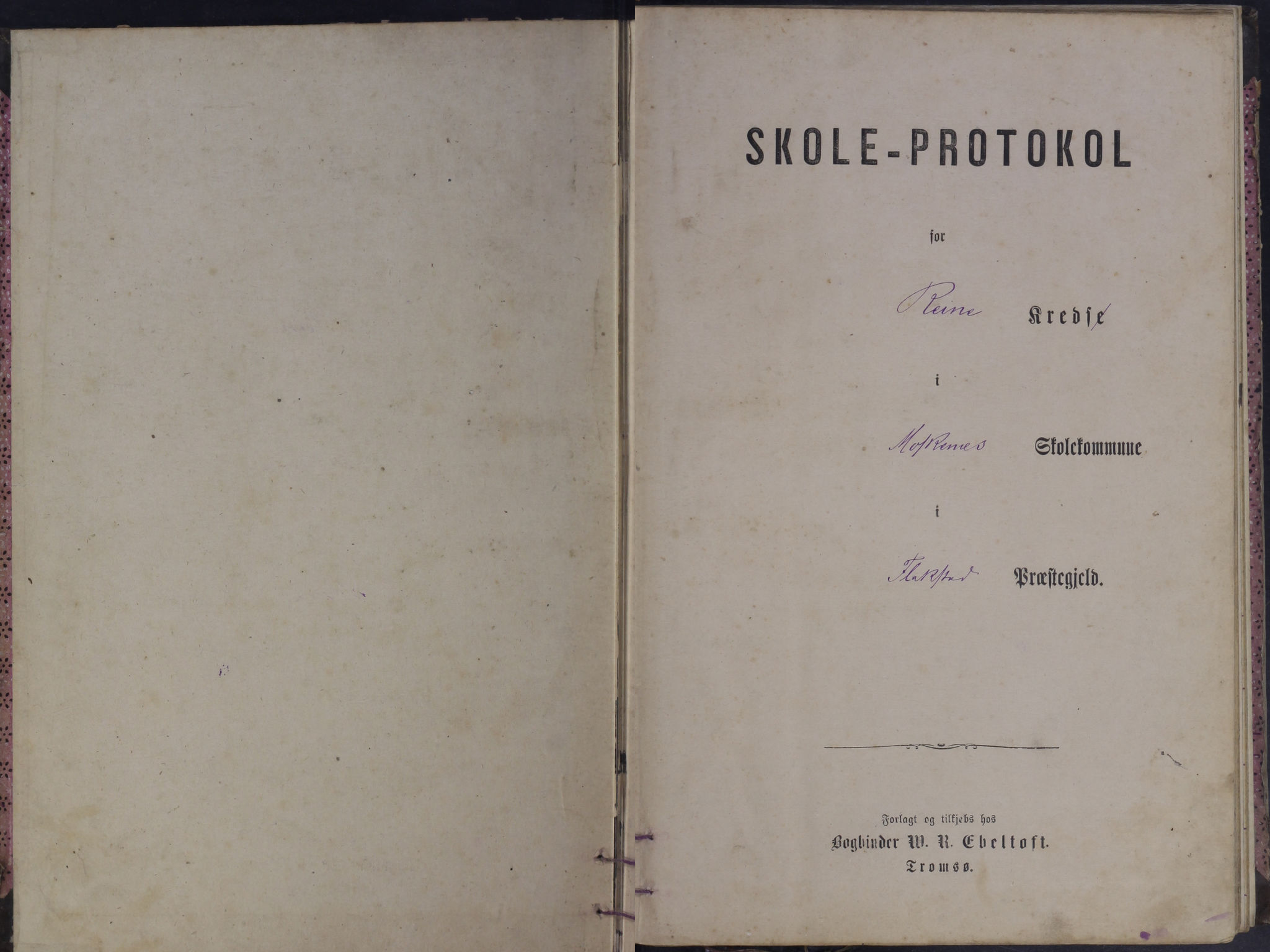 Moskenes kommune. Reine skolekrets, AIN/K-18740.510.03/F/Fb/L0001: Karakterprotokoll, 1881-1891