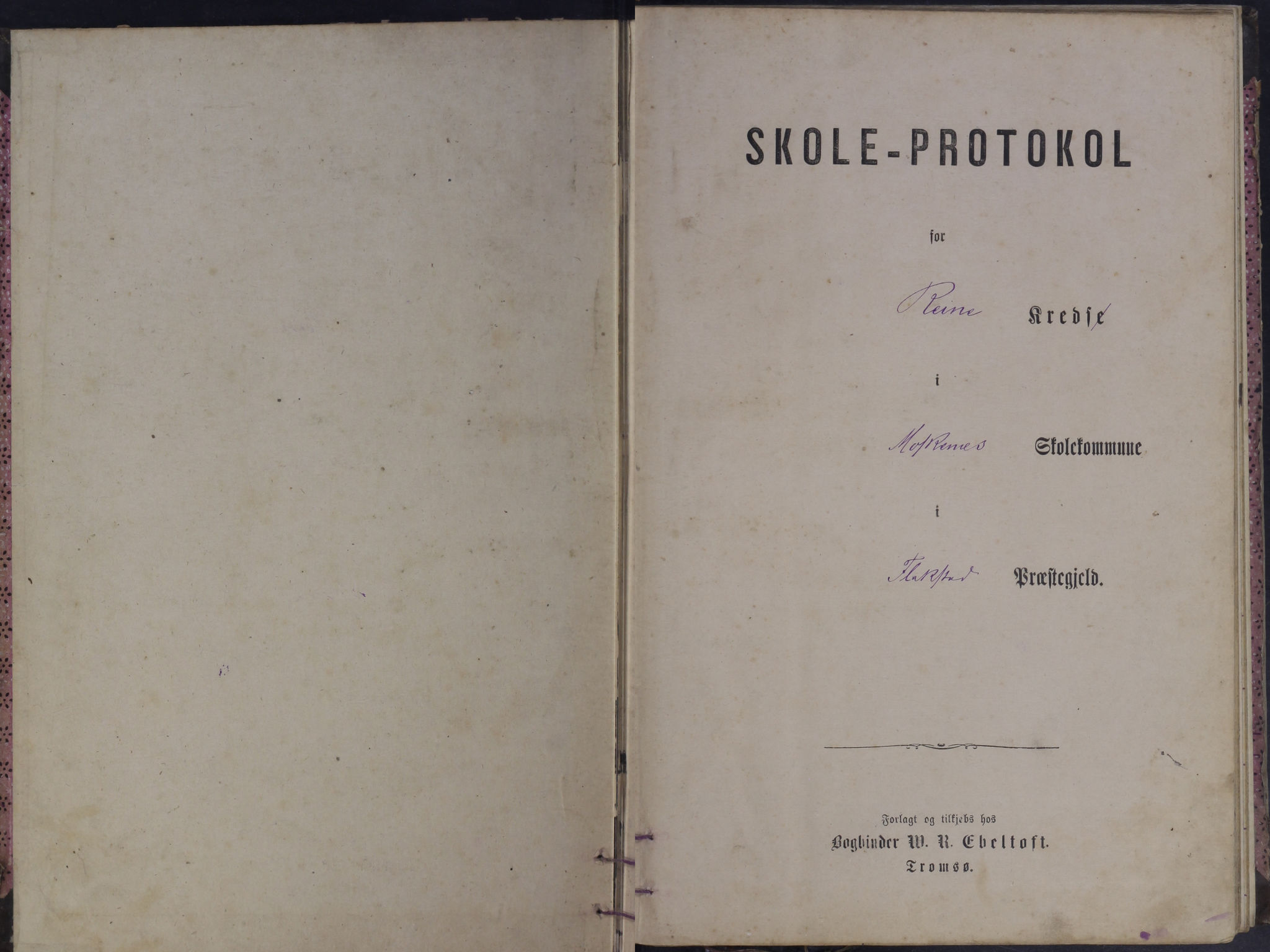 Moskenes kommune. Reine skolekrets, AIN/K-18740.510.03/F/Fb/L0001: Karakterprotokoll, 1881-1891