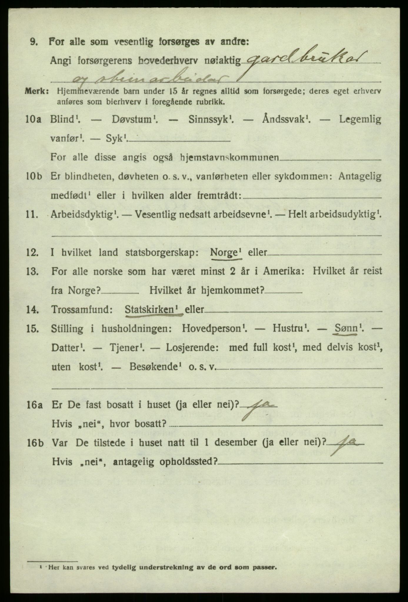 SAB, 1920 census for Haus, 1920, p. 1778