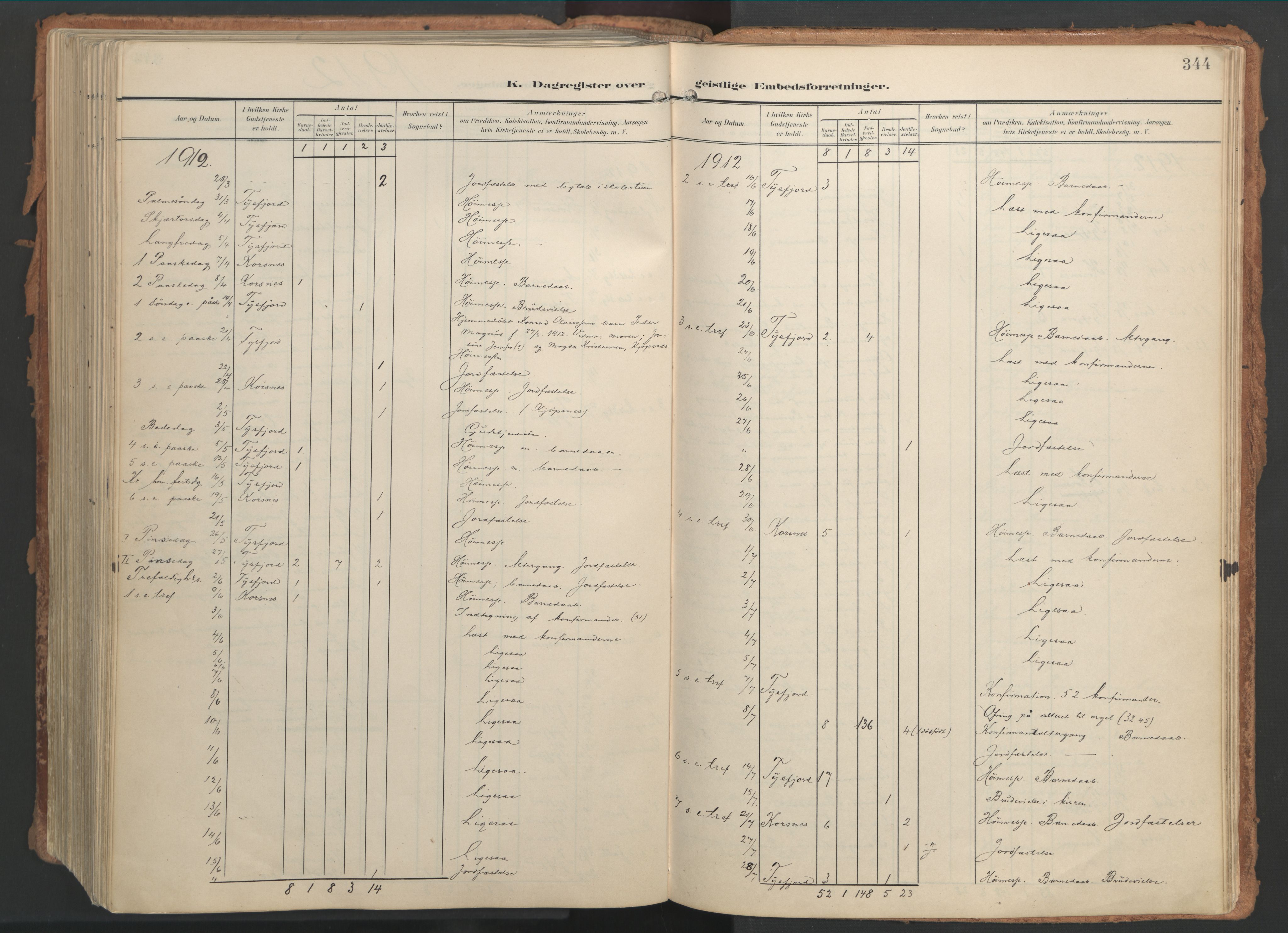 Ministerialprotokoller, klokkerbøker og fødselsregistre - Nordland, AV/SAT-A-1459/861/L0871: Parish register (official) no. 861A06, 1903-1916, p. 344