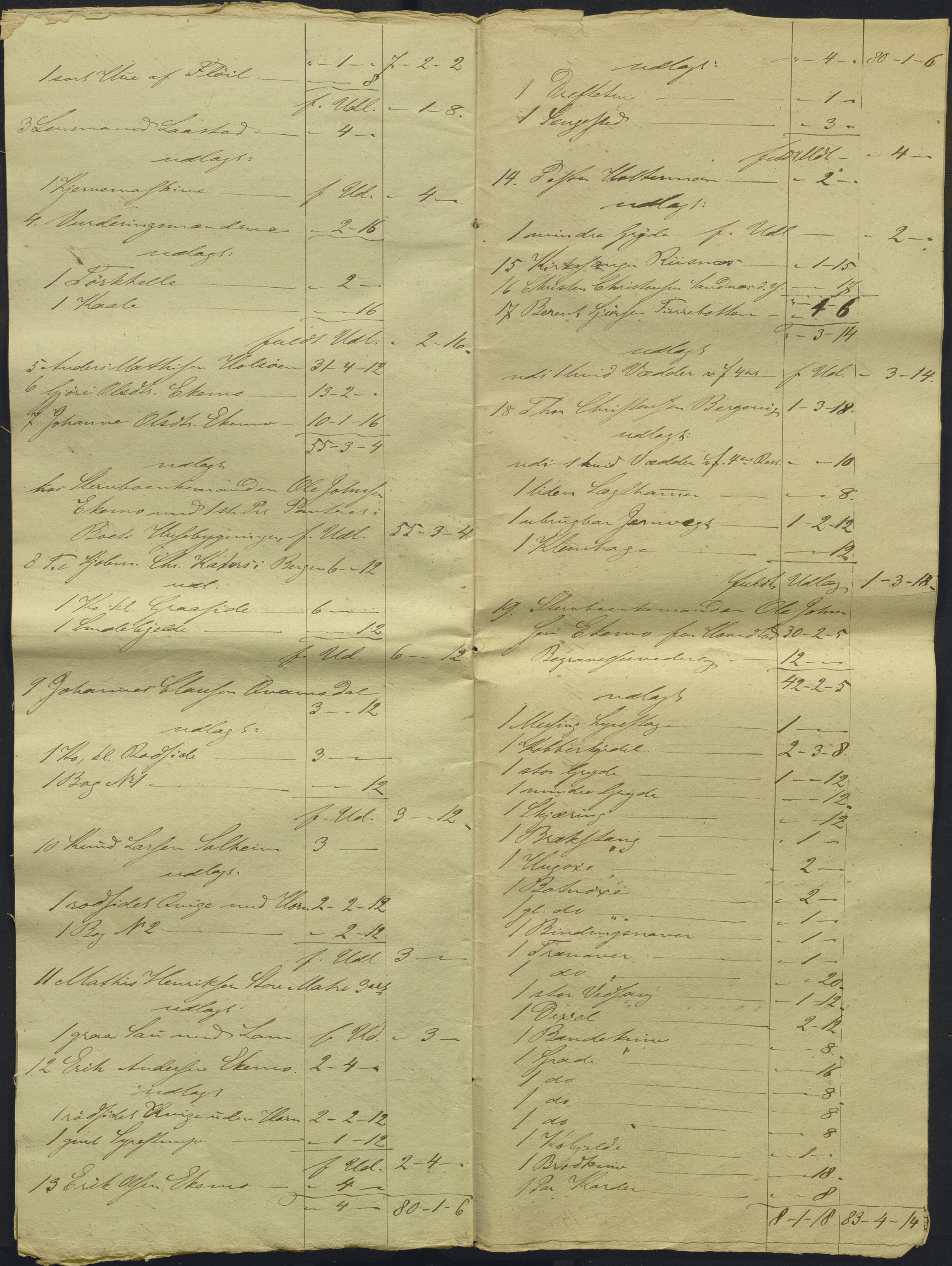 Nordhordland sorenskrivar, AV/SAB-A-2901/1/H/Hd/Hdb/L0001: Konsept til utlodningar, 1850-1852, p. 328