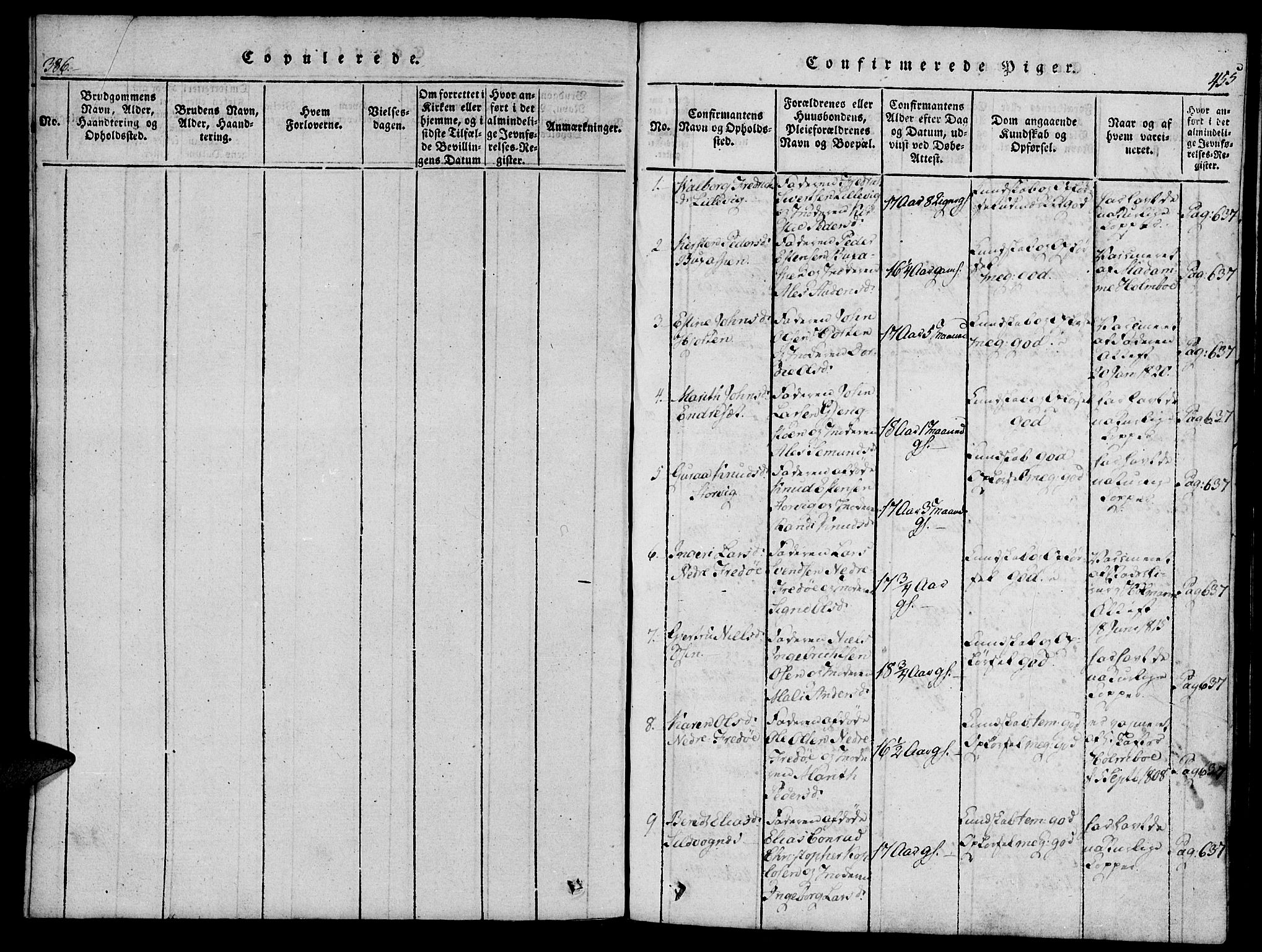 Ministerialprotokoller, klokkerbøker og fødselsregistre - Møre og Romsdal, SAT/A-1454/573/L0873: Parish register (copy) no. 573C01, 1819-1834, p. 455