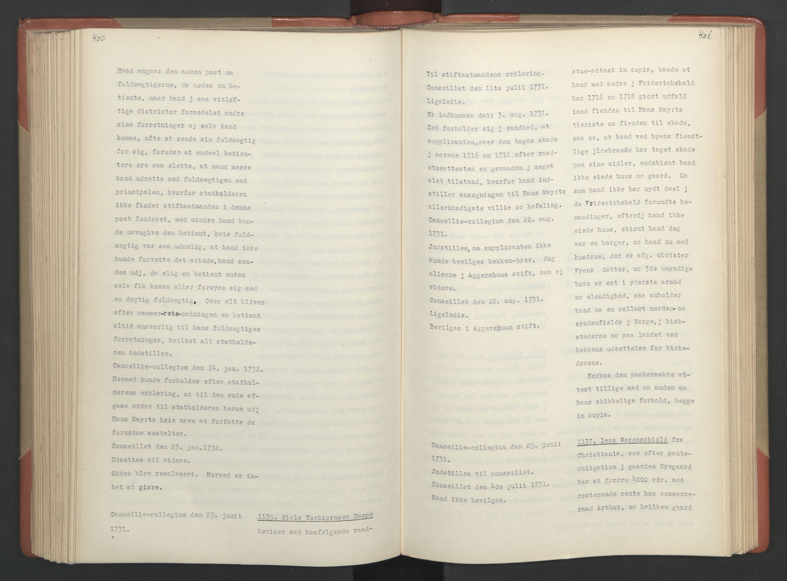 Avskriftsamlingen, RA/EA-4022/F/Fa/L0094: Supplikker, 1731, p. 204