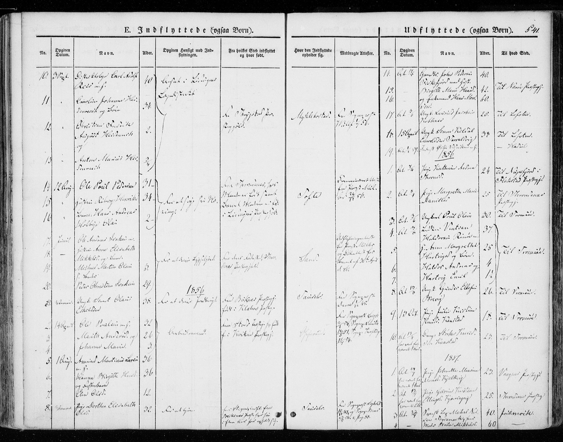 Ministerialprotokoller, klokkerbøker og fødselsregistre - Nordland, SAT/A-1459/872/L1033: Parish register (official) no. 872A08, 1840-1863, p. 541