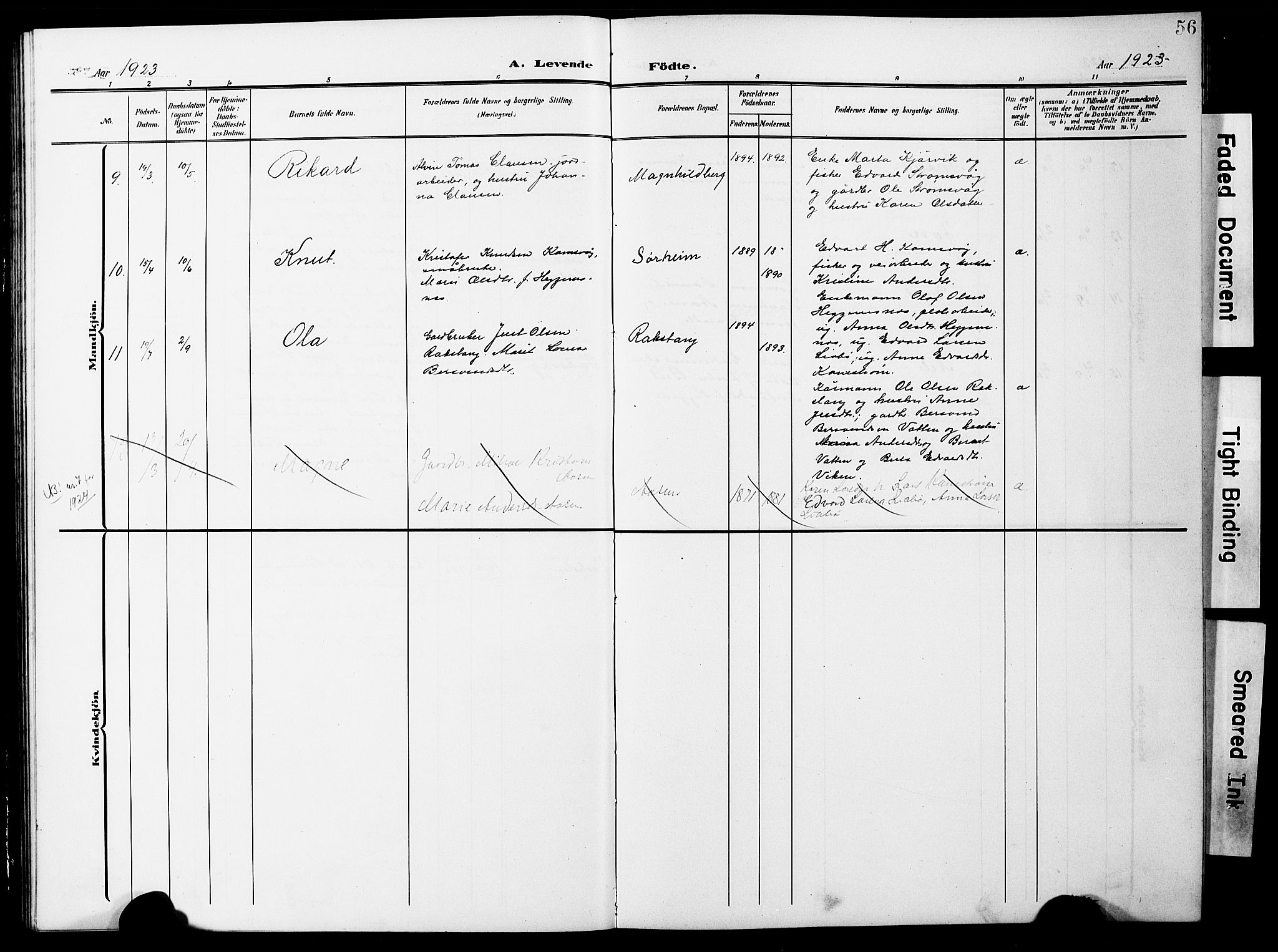 Ministerialprotokoller, klokkerbøker og fødselsregistre - Møre og Romsdal, AV/SAT-A-1454/587/L1001: Parish register (copy) no. 587C01, 1906-1927, p. 56