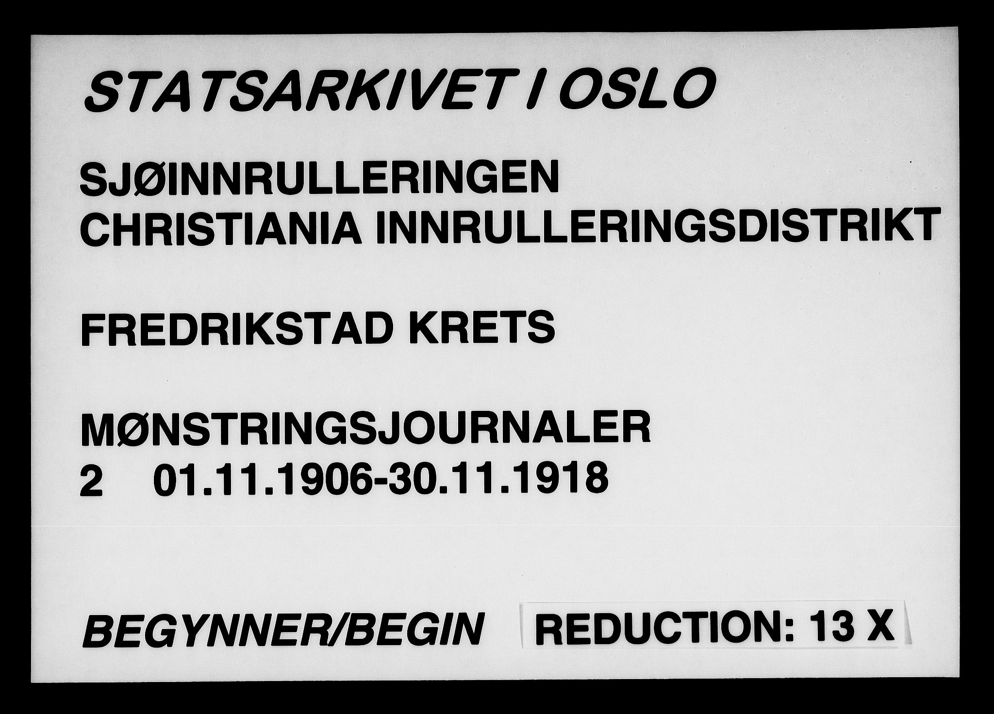 Fredrikstad mønstringskontor, SAO/A-10569b/G/Ga/L0002: Mønstringsjournal, 1906-1918, p. 1
