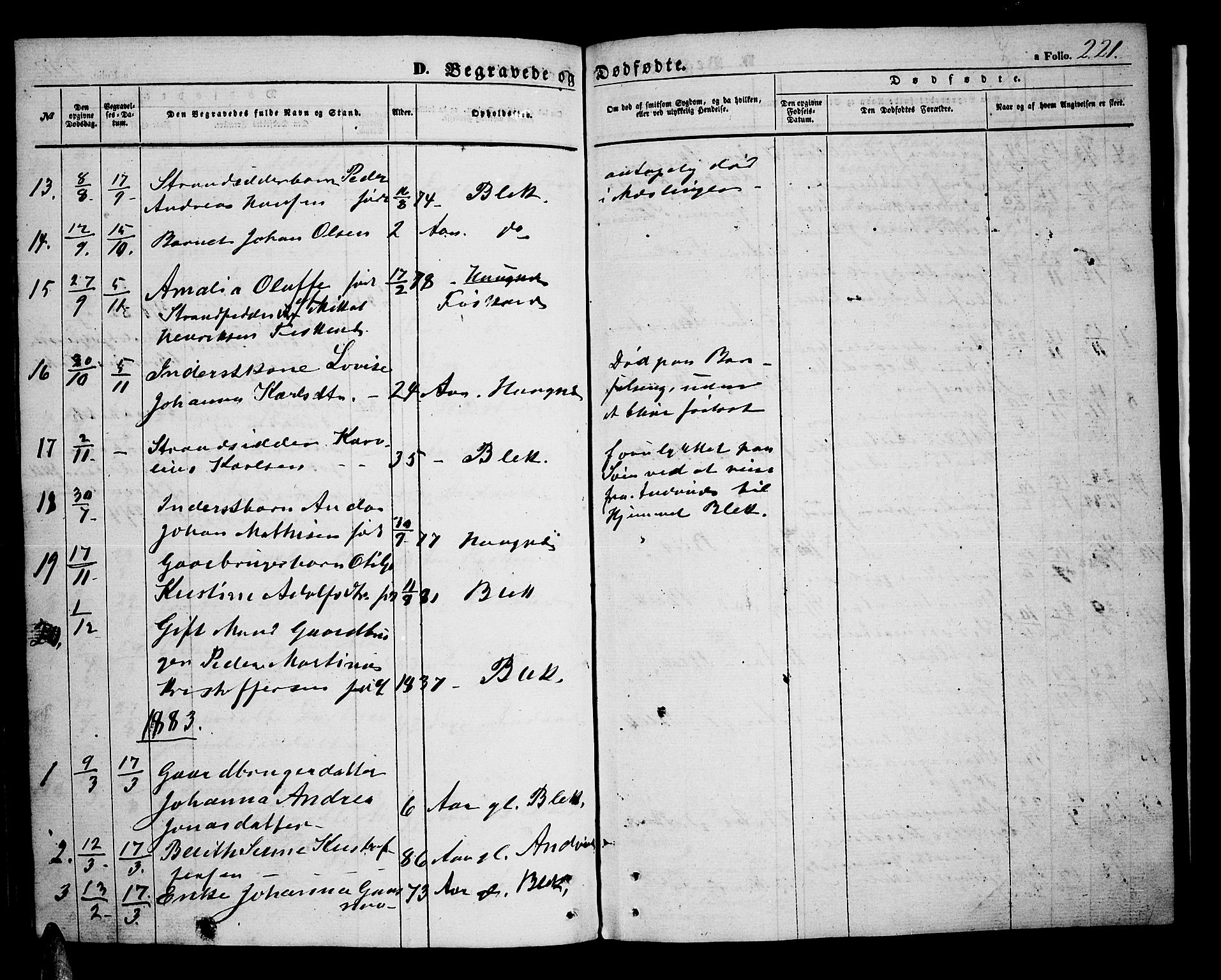 Ministerialprotokoller, klokkerbøker og fødselsregistre - Nordland, SAT/A-1459/899/L1447: Parish register (copy) no. 899C02, 1855-1886, p. 221