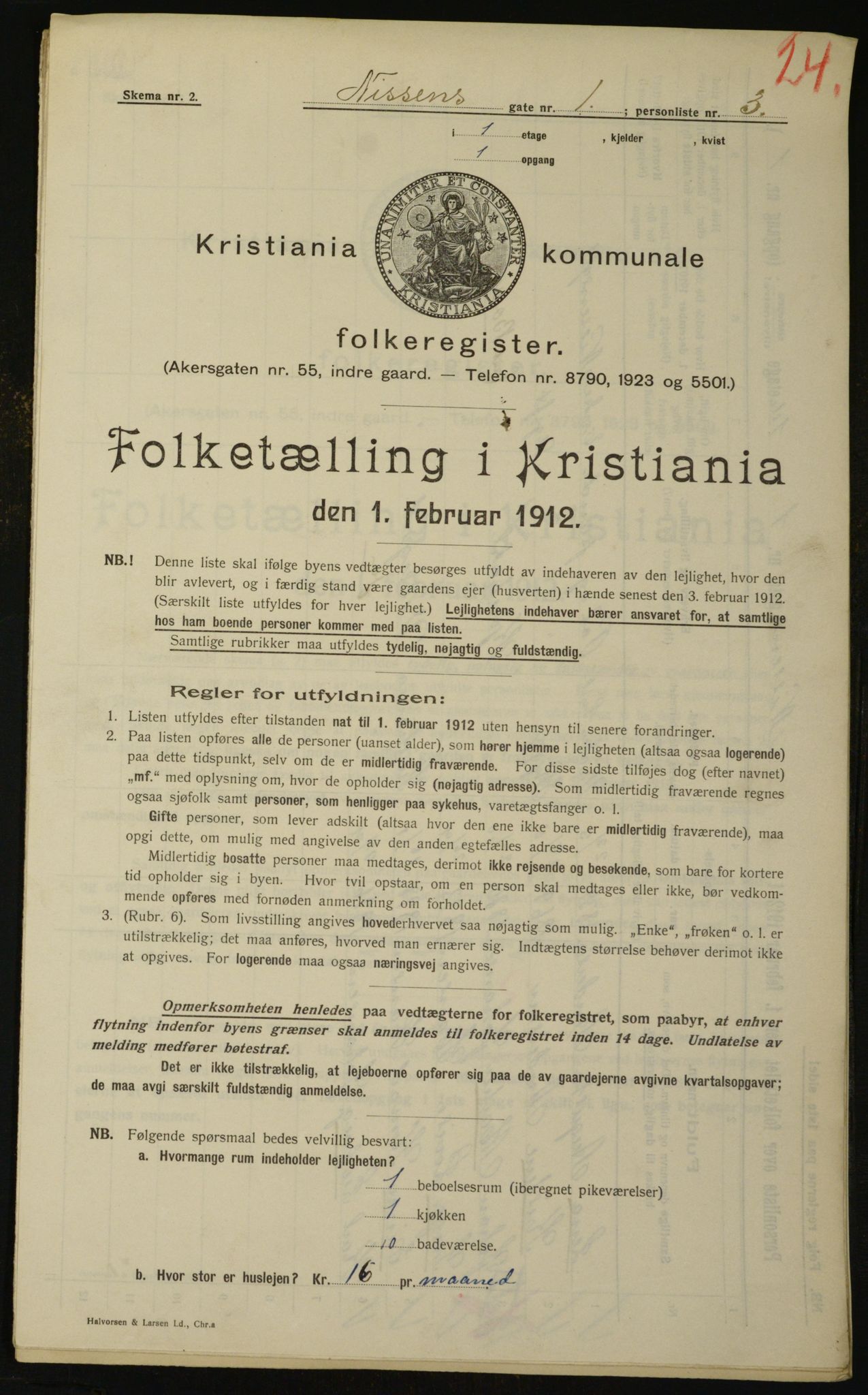 OBA, Municipal Census 1912 for Kristiania, 1912, p. 71730