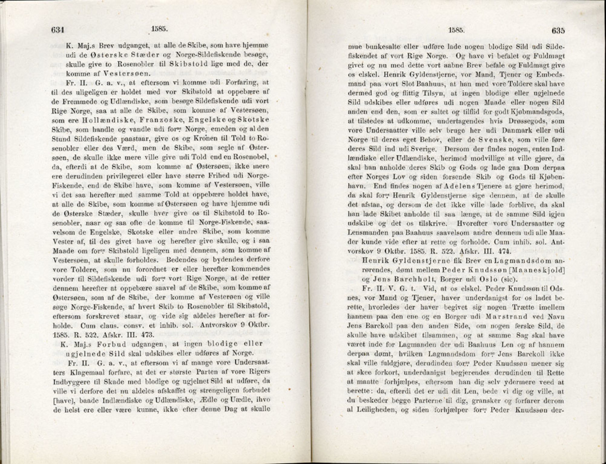 Publikasjoner utgitt av Det Norske Historiske Kildeskriftfond, PUBL/-/-/-: Norske Rigs-Registranter, bind 2, 1572-1588, p. 634-635