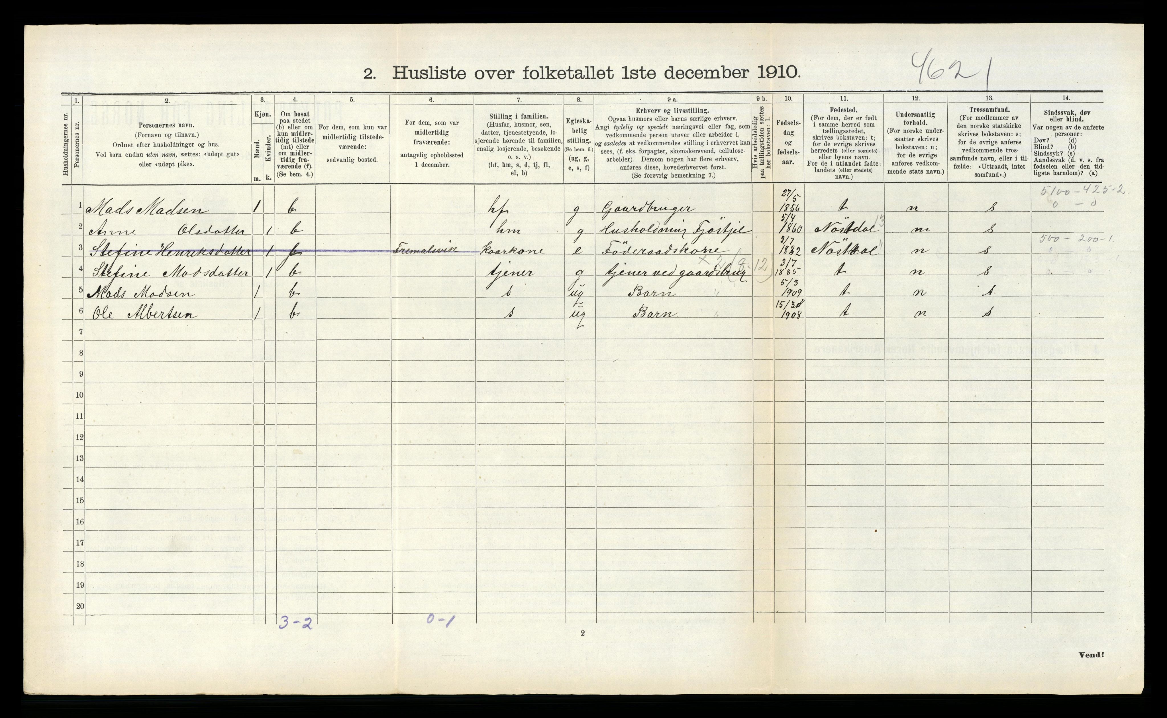 RA, 1910 census for Førde, 1910, p. 806