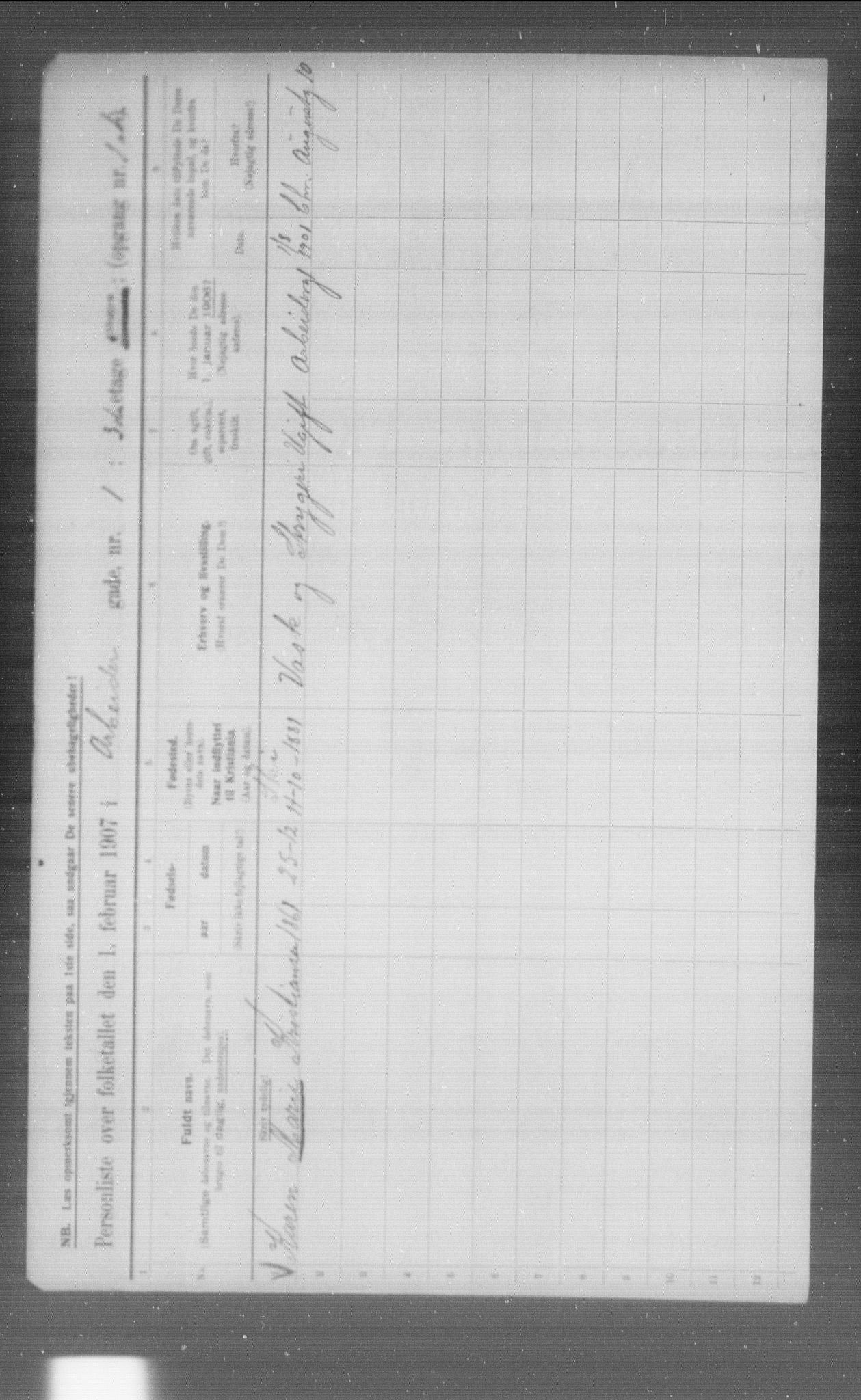 OBA, Municipal Census 1907 for Kristiania, 1907, p. 783