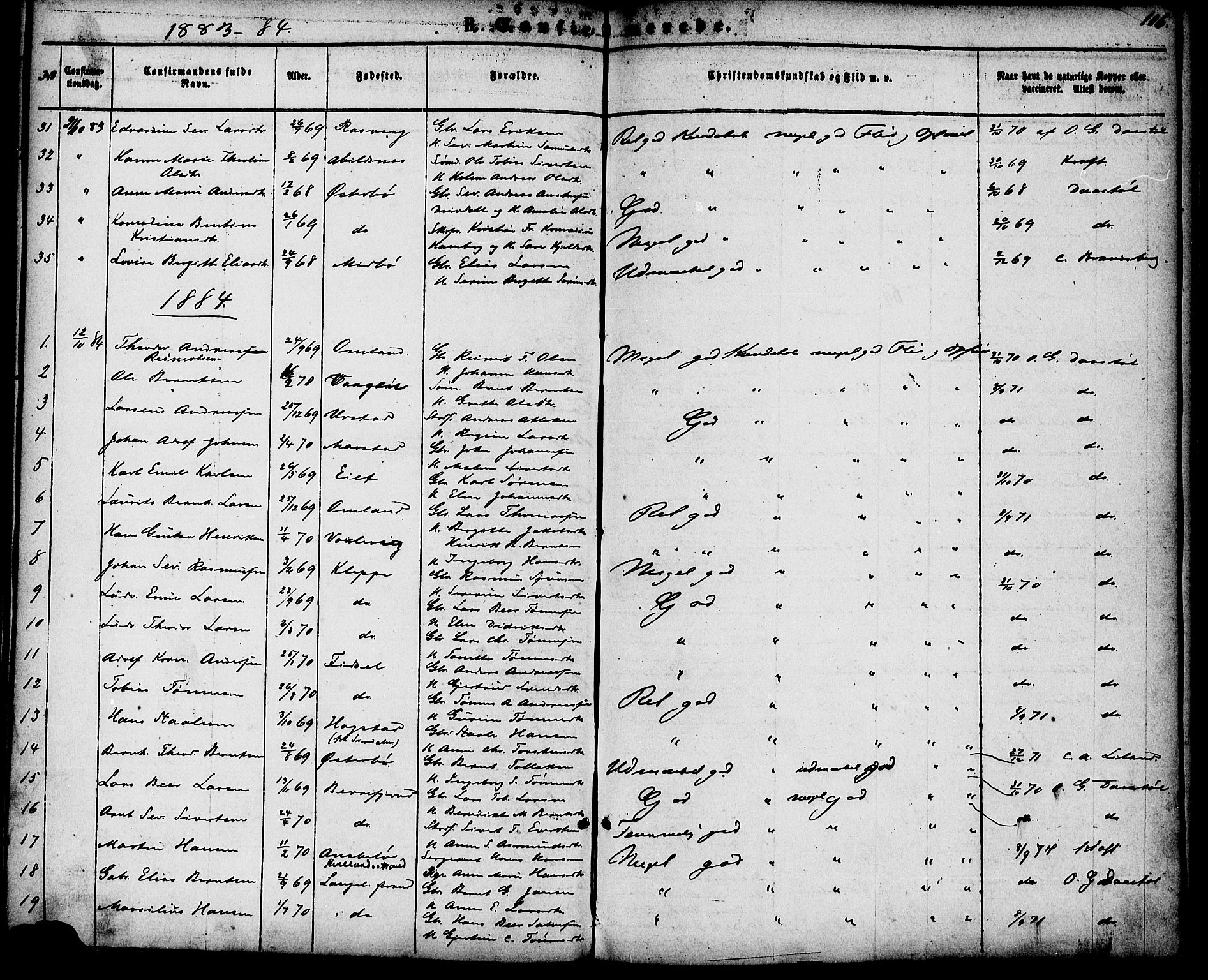 Flekkefjord sokneprestkontor, AV/SAK-1111-0012/F/Fa/Fab/L0005: Parish register (official) no. A 5, 1870-1886, p. 106