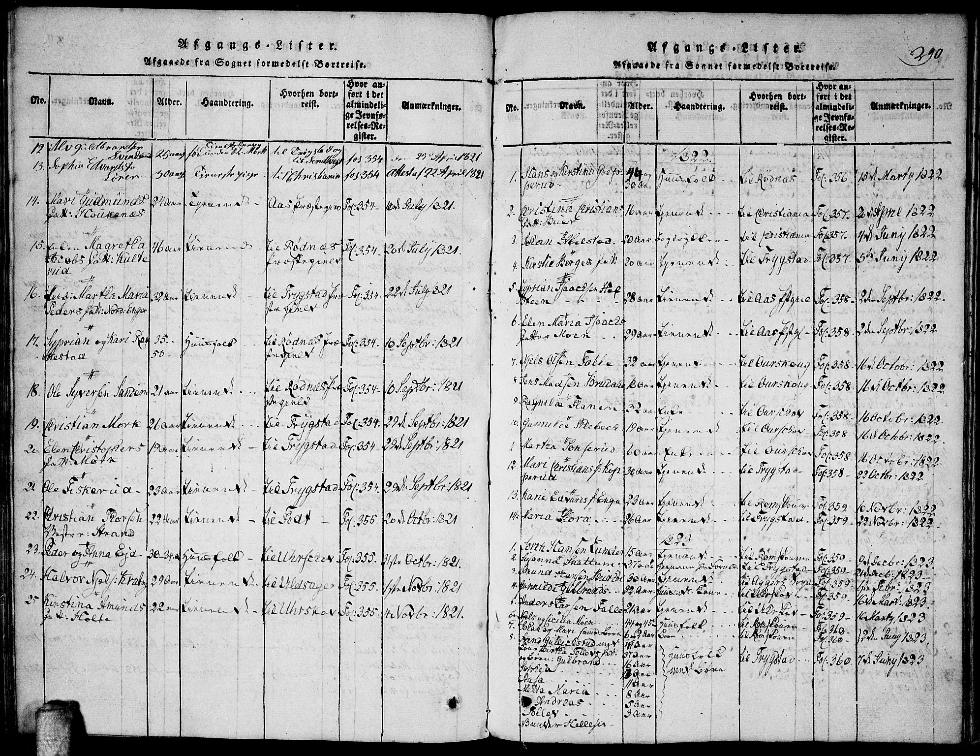 Høland prestekontor Kirkebøker, SAO/A-10346a/F/Fa/L0007: Parish register (official) no. I 7, 1814-1827, p. 290