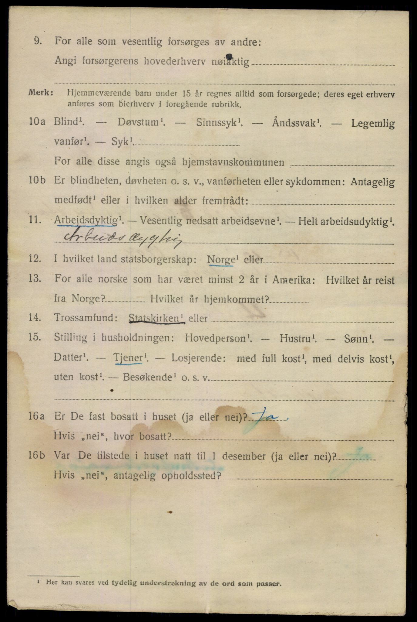 SAO, 1920 census for Kristiania, 1920, p. 209536