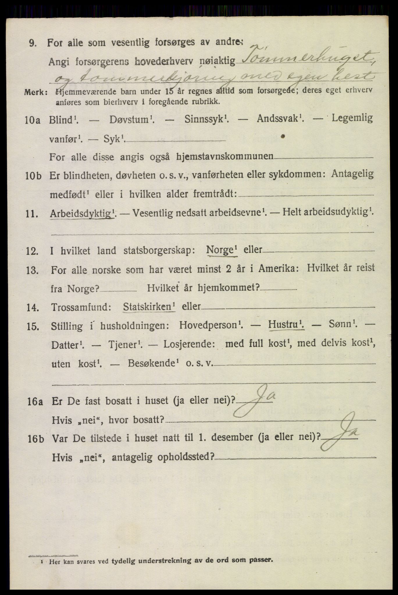 SAH, 1920 census for Jevnaker, 1920, p. 7078