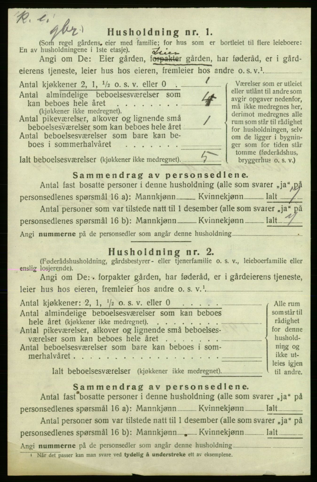 SAB, 1920 census for Kvinnherad, 1920, p. 1788