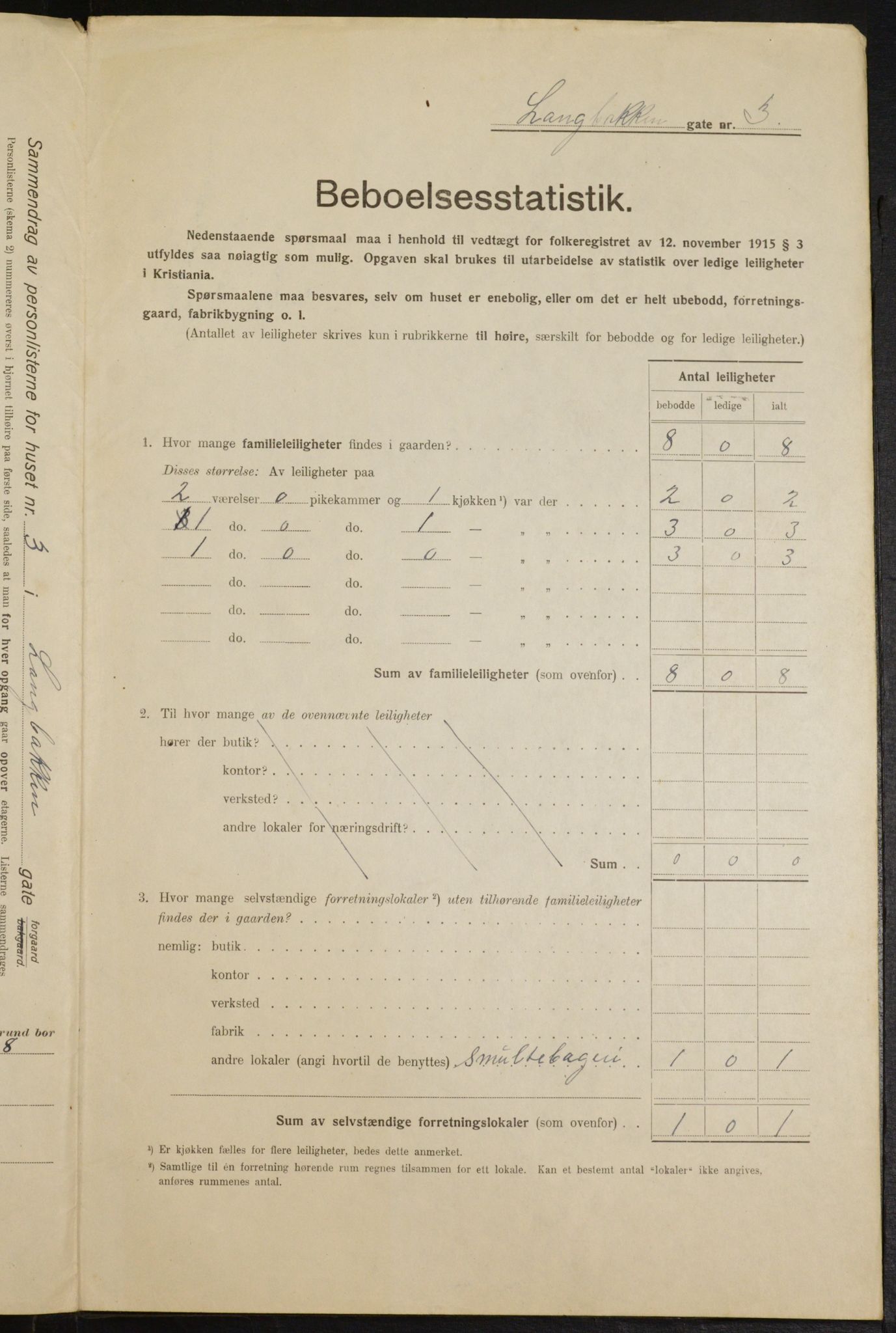 OBA, Municipal Census 1916 for Kristiania, 1916, p. 57459