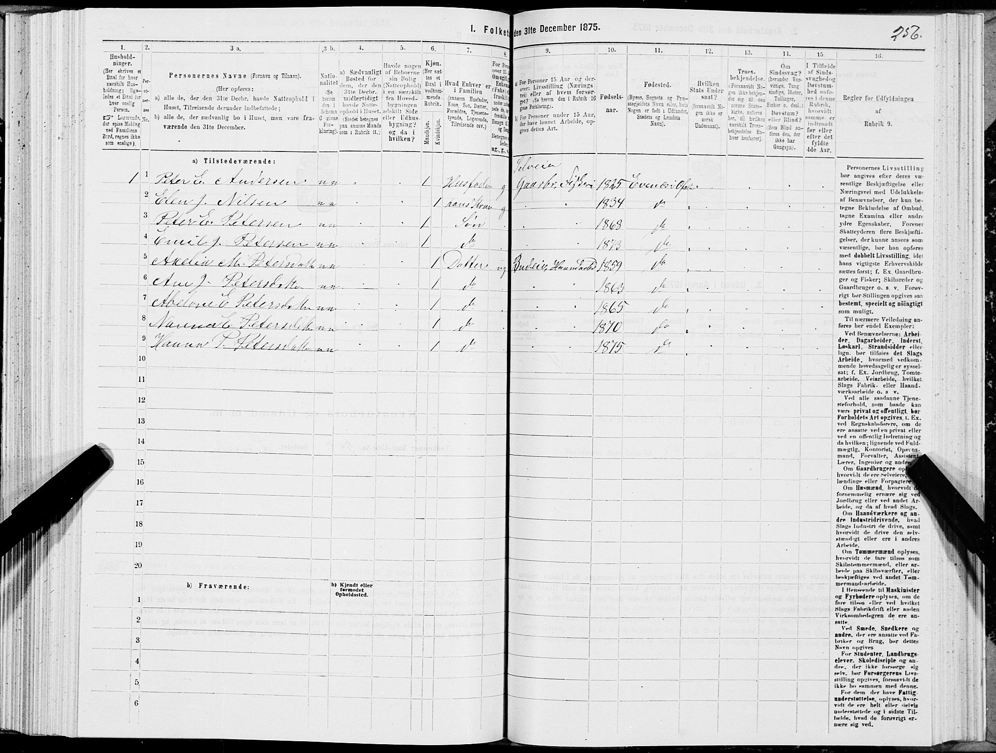 SAT, 1875 census for 1853P Ofoten, 1875, p. 1256
