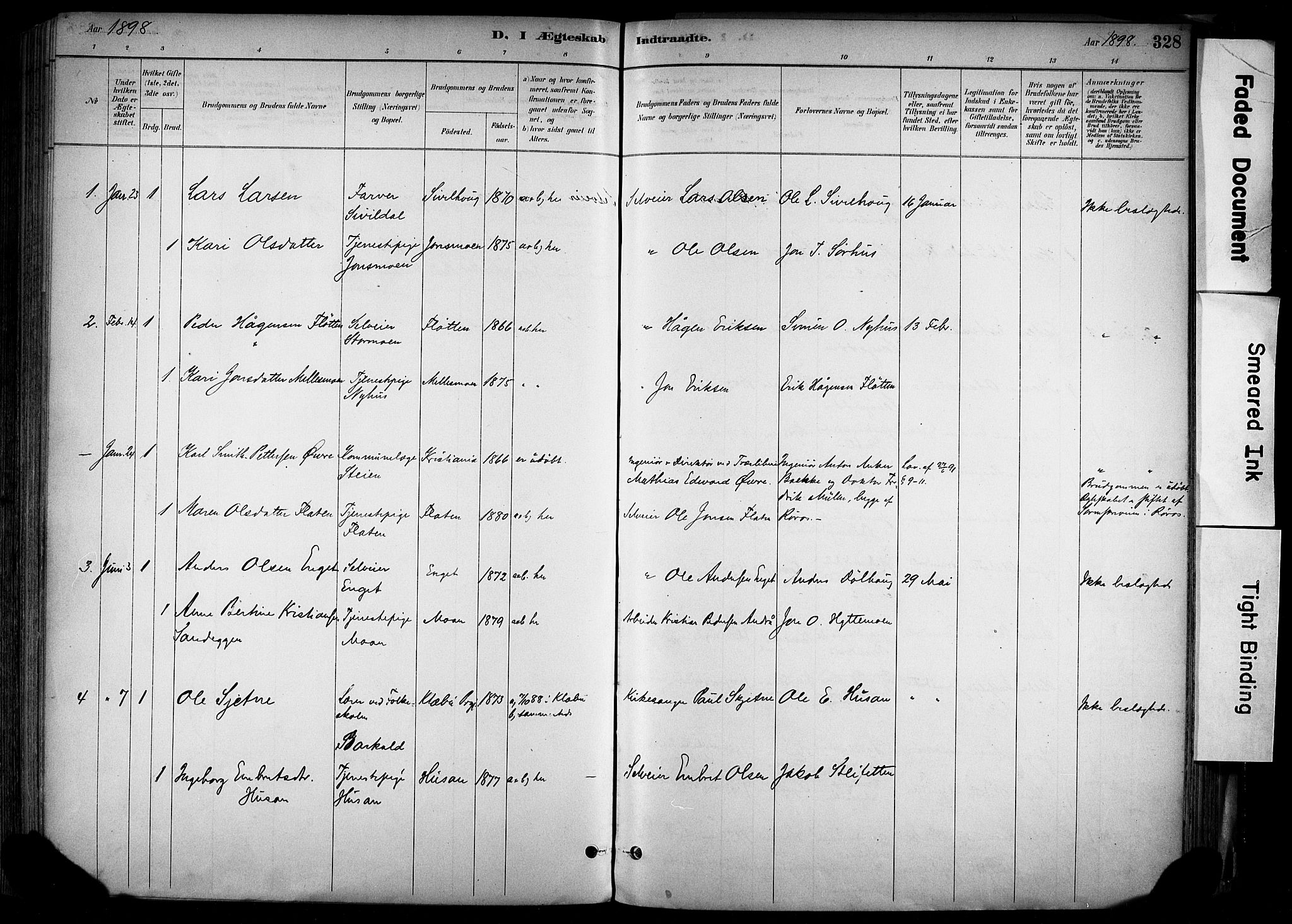 Alvdal prestekontor, SAH/PREST-060/H/Ha/Haa/L0002: Parish register (official) no. 2, 1883-1906, p. 328