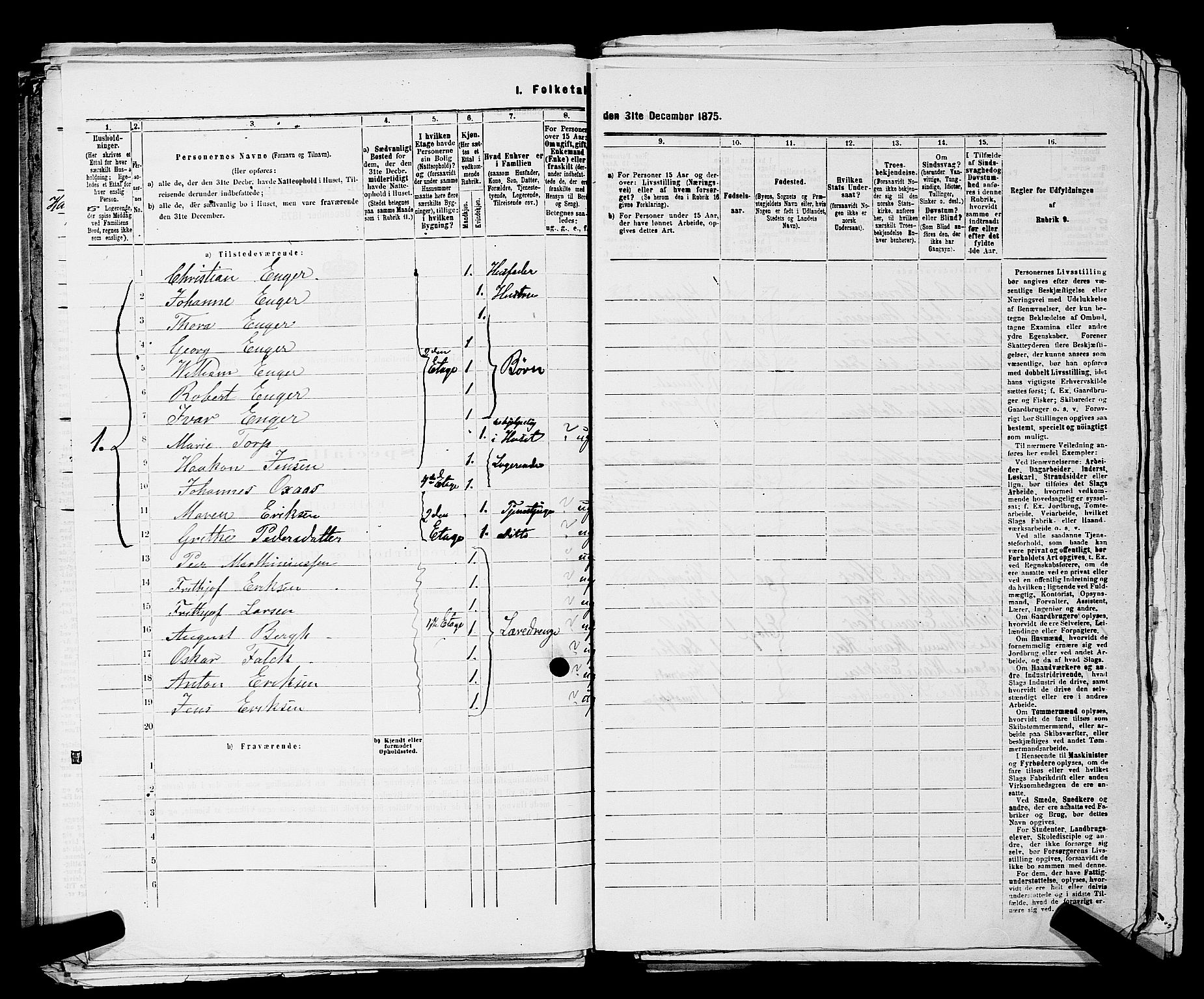 RA, 1875 census for 0301 Kristiania, 1875, p. 327