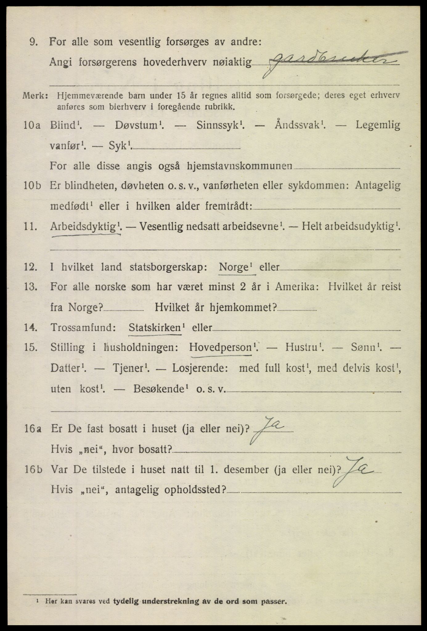 SAH, 1920 census for Sør-Aurdal, 1920, p. 9210