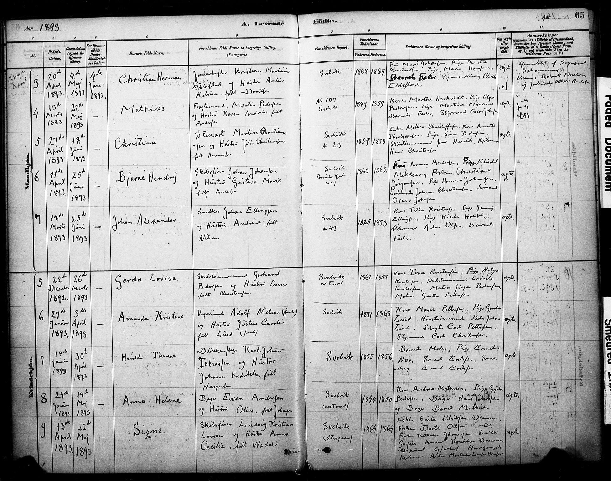 Strømm kirkebøker, AV/SAKO-A-322/F/Fb/L0001: Parish register (official) no. II 1, 1878-1899, p. 65