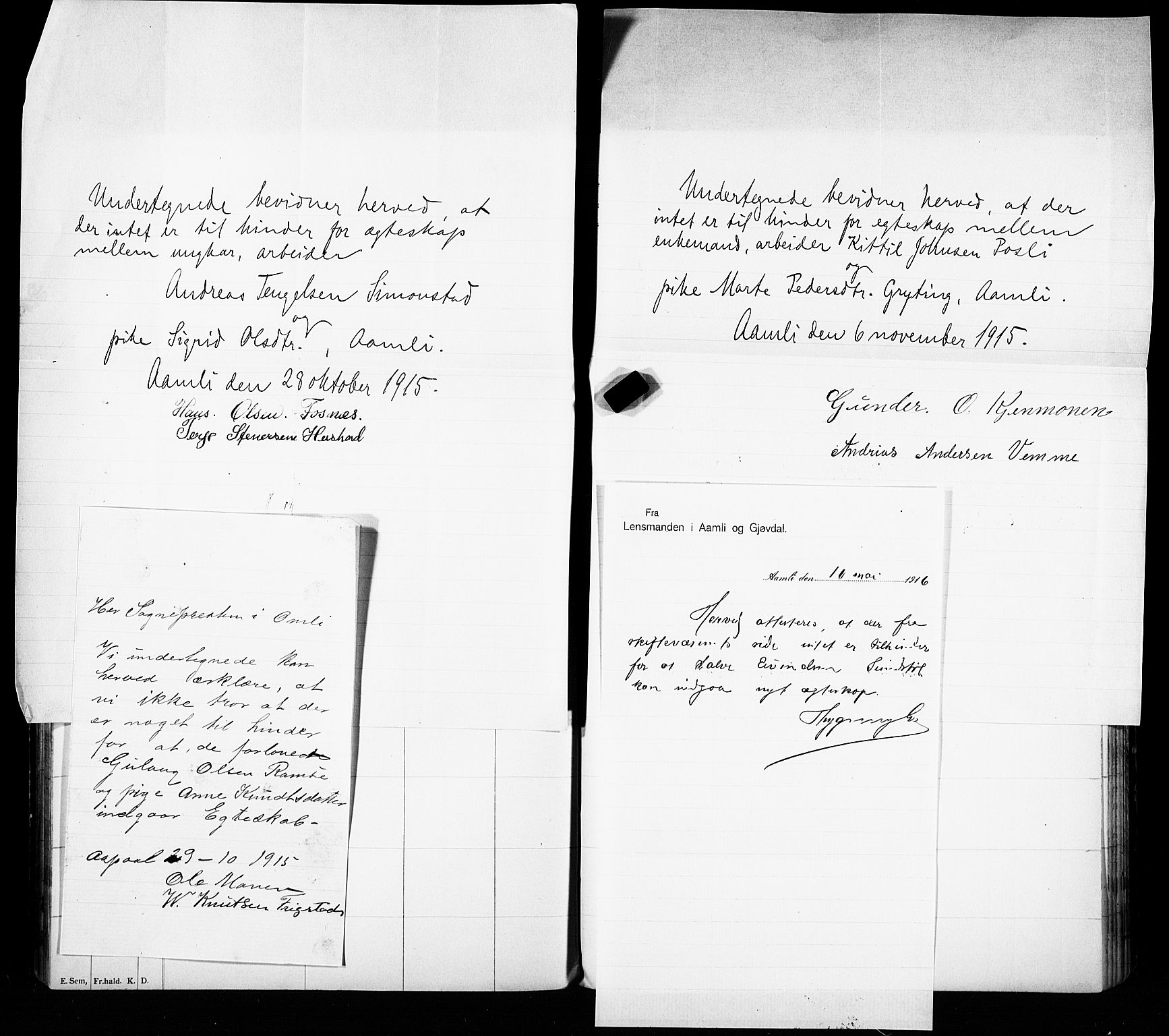 Åmli sokneprestkontor, SAK/1111-0050/F/Fe/L0005: Banns register no. A VI 42, 1892-1916, p. 36
