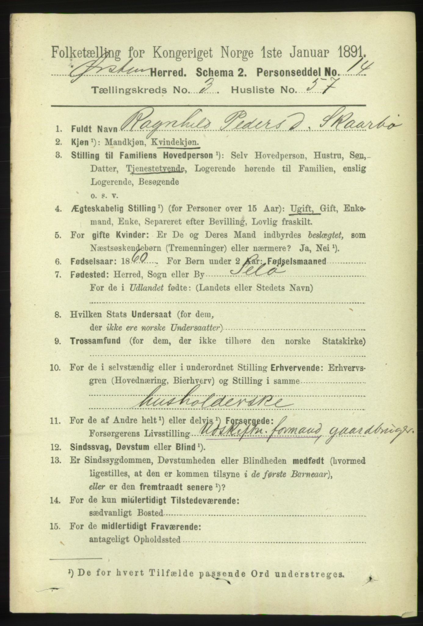 RA, 1891 census for 1520 Ørsta, 1891, p. 1578