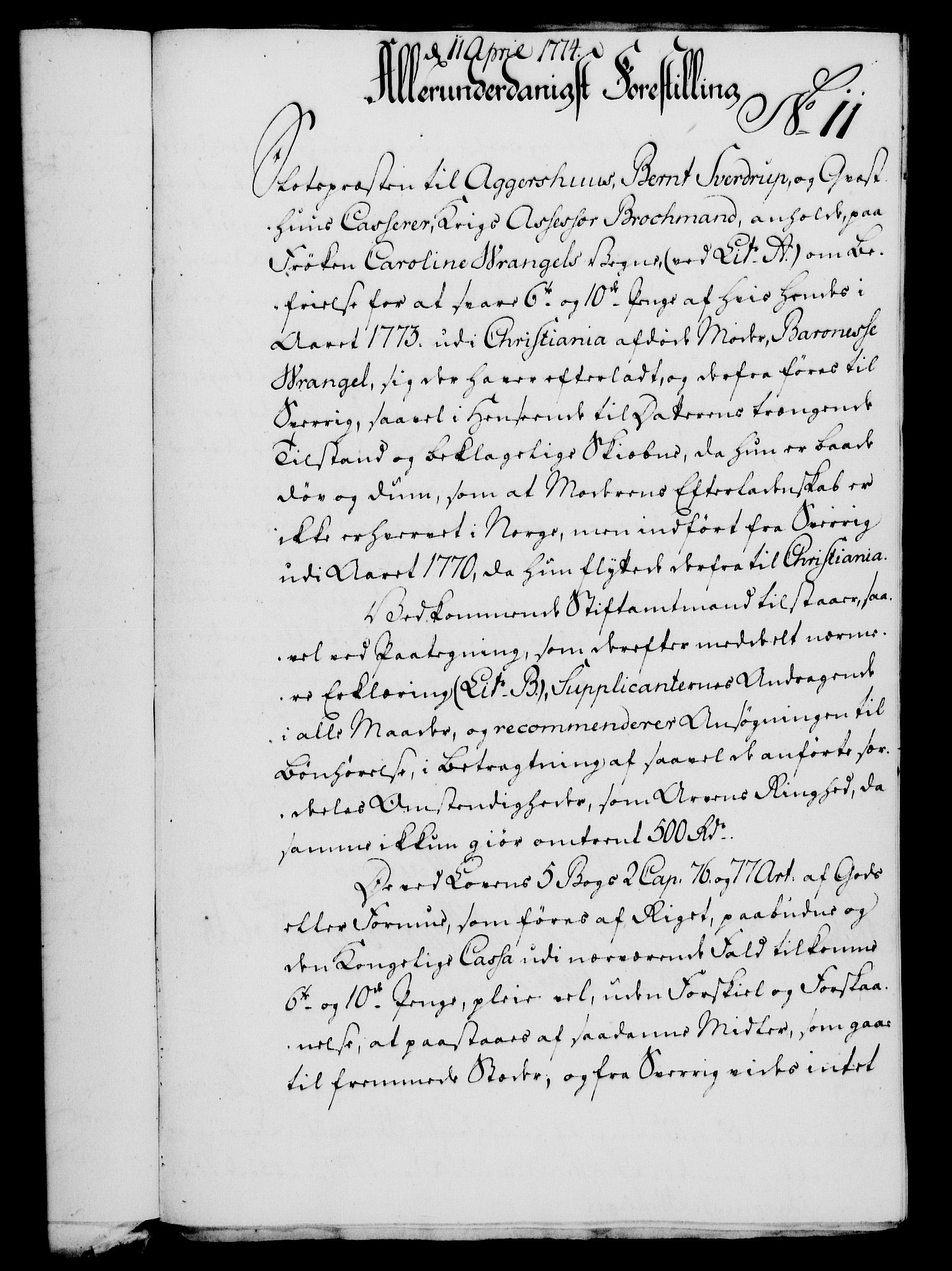 Rentekammeret, Kammerkanselliet, RA/EA-3111/G/Gf/Gfa/L0056: Norsk relasjons- og resolusjonsprotokoll (merket RK 52.56), 1774, p. 60