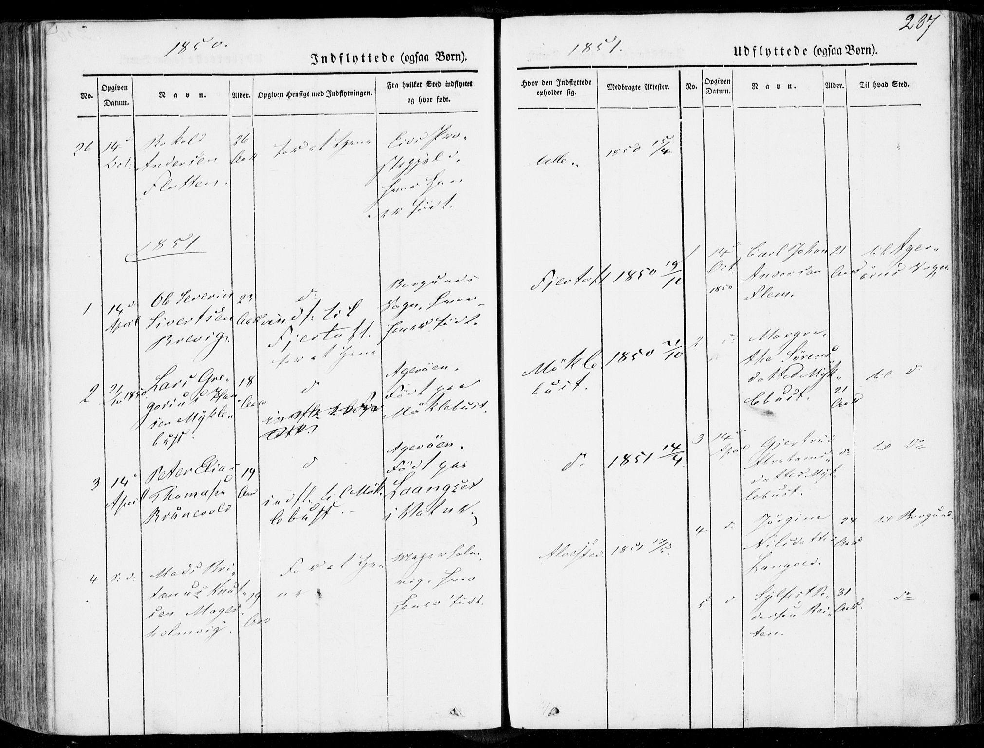 Ministerialprotokoller, klokkerbøker og fødselsregistre - Møre og Romsdal, SAT/A-1454/536/L0497: Parish register (official) no. 536A06, 1845-1865, p. 287