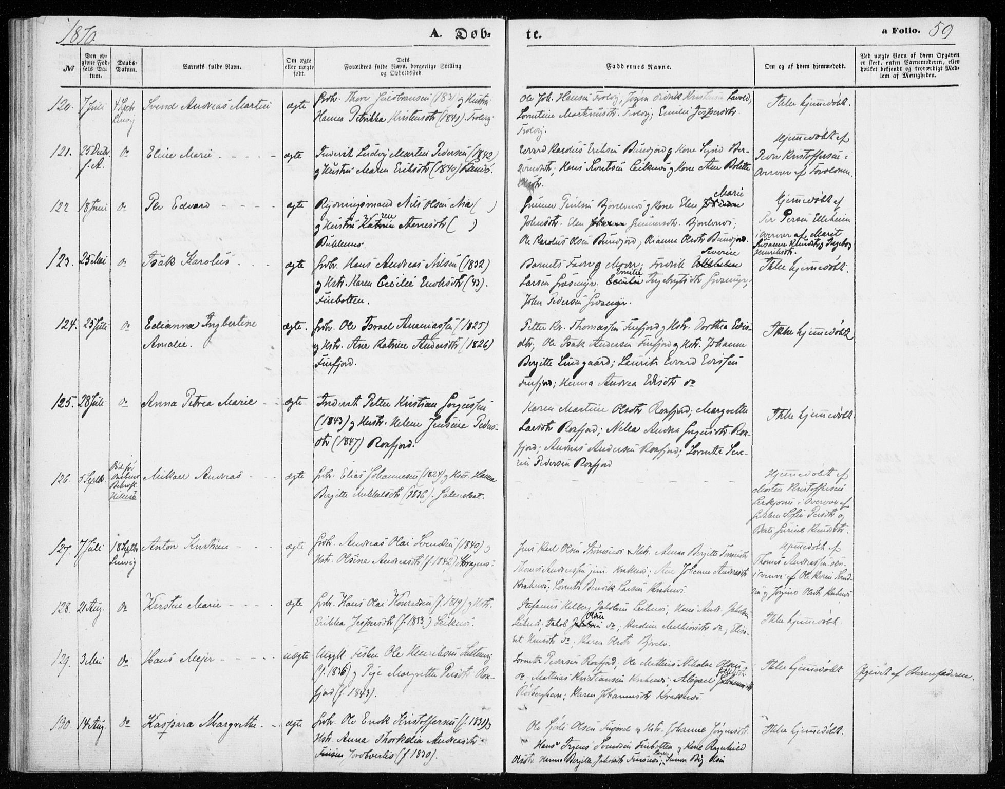 Lenvik sokneprestembete, AV/SATØ-S-1310/H/Ha/Haa/L0009kirke: Parish register (official) no. 9, 1866-1873, p. 59