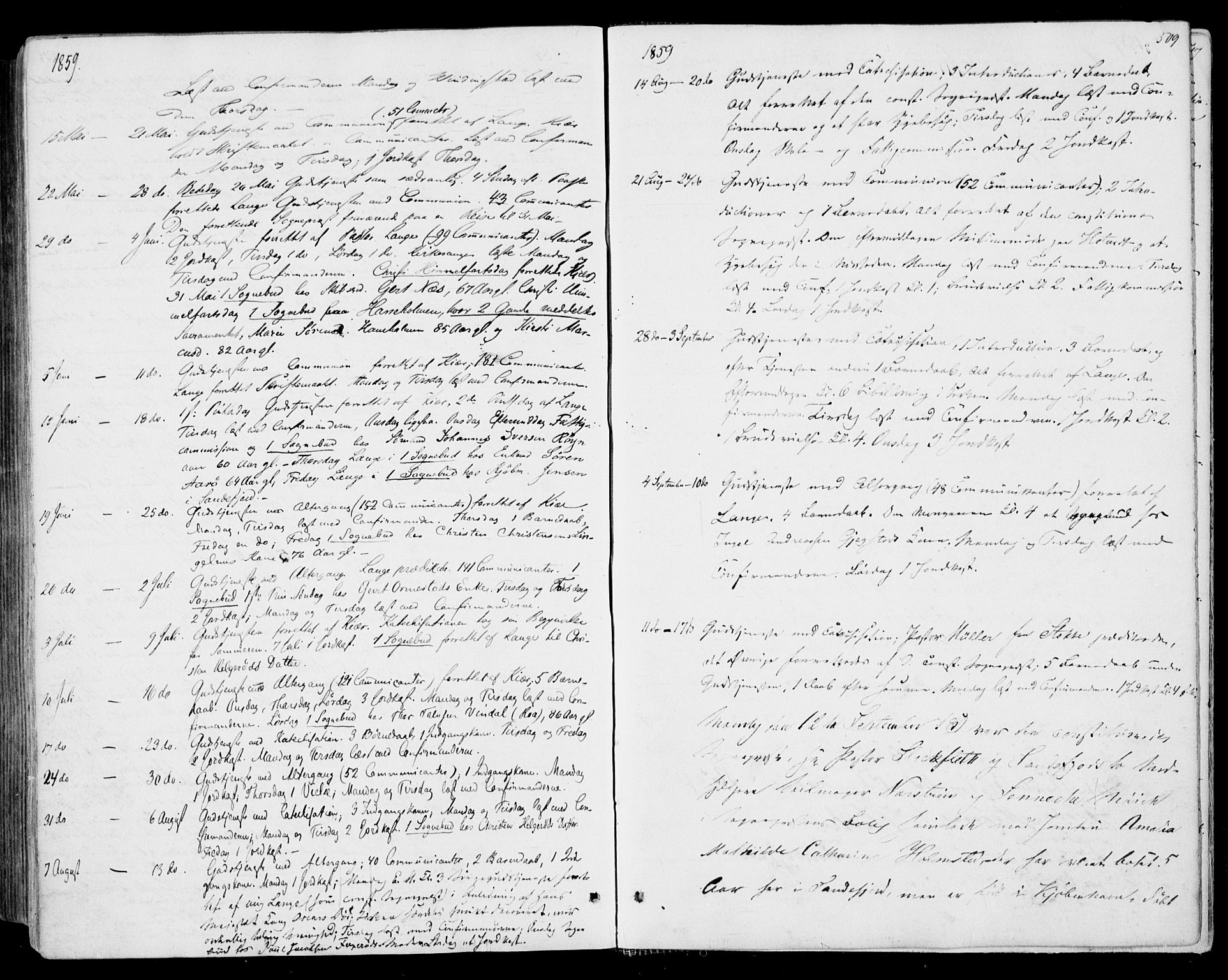 Sandar kirkebøker, AV/SAKO-A-243/F/Fa/L0007: Parish register (official) no. 7, 1855-1861, p. 509