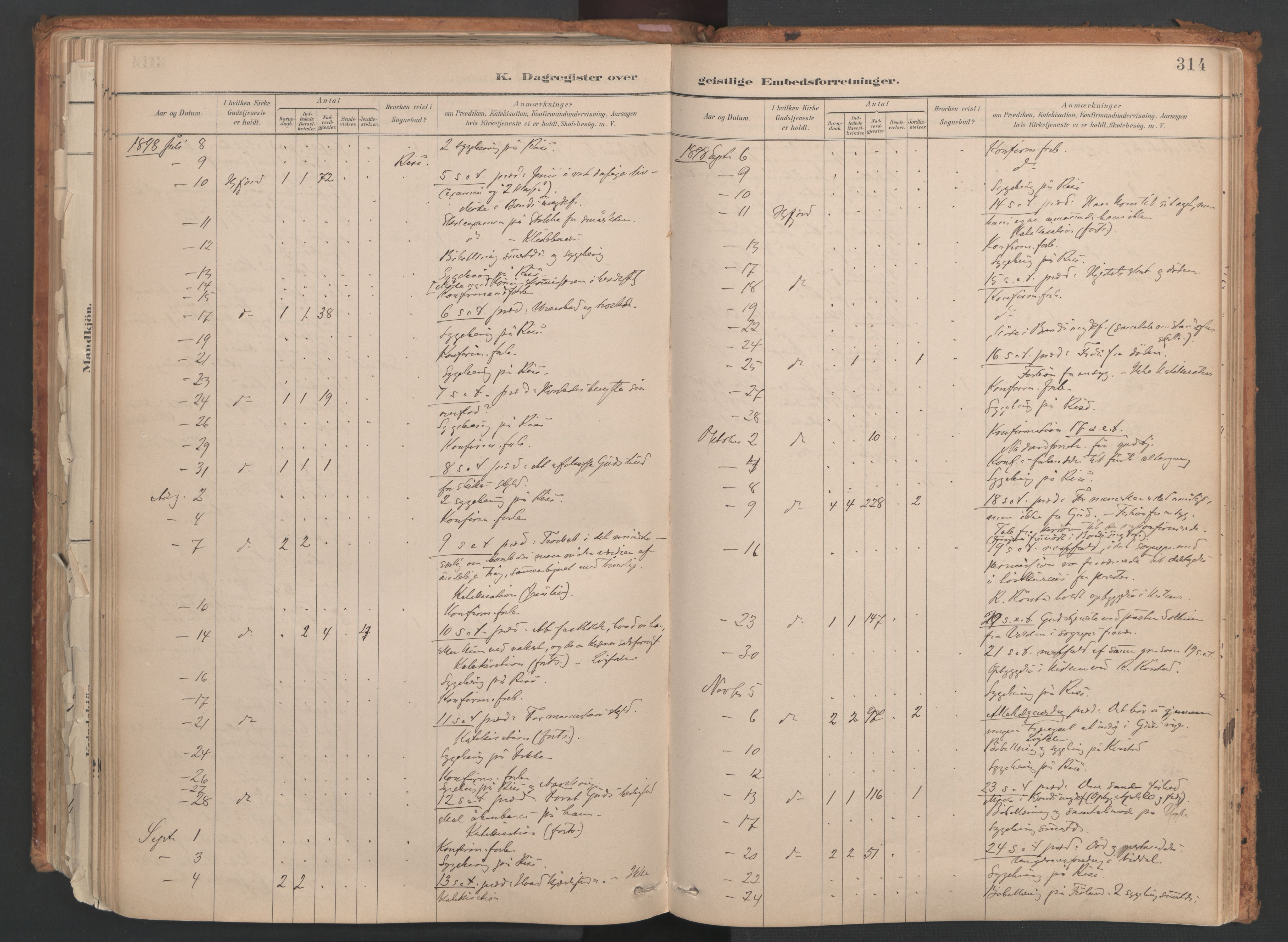 Ministerialprotokoller, klokkerbøker og fødselsregistre - Møre og Romsdal, AV/SAT-A-1454/515/L0211: Parish register (official) no. 515A07, 1886-1910, p. 314