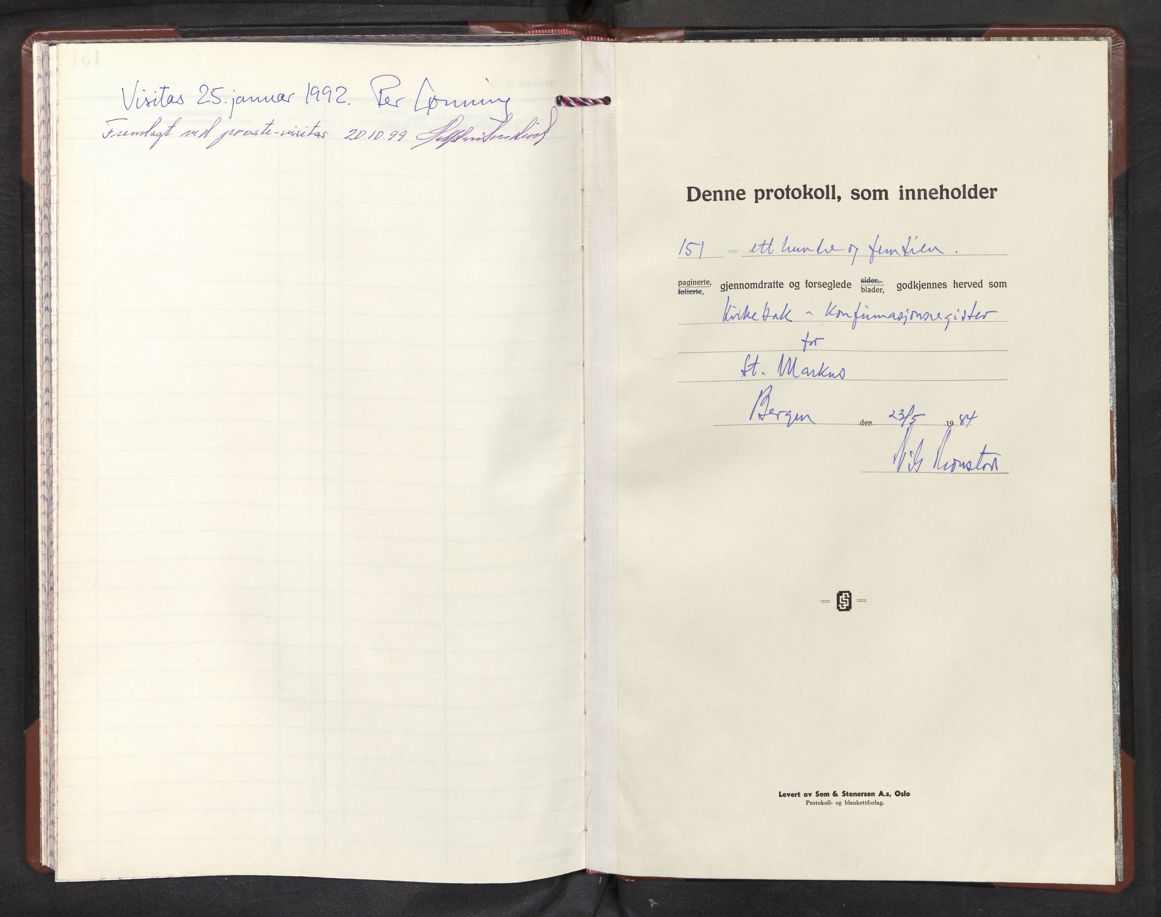 St. Markus sokneprestembete, SAB/A-99935: Parish register (official) no. B 3, 1984-2001