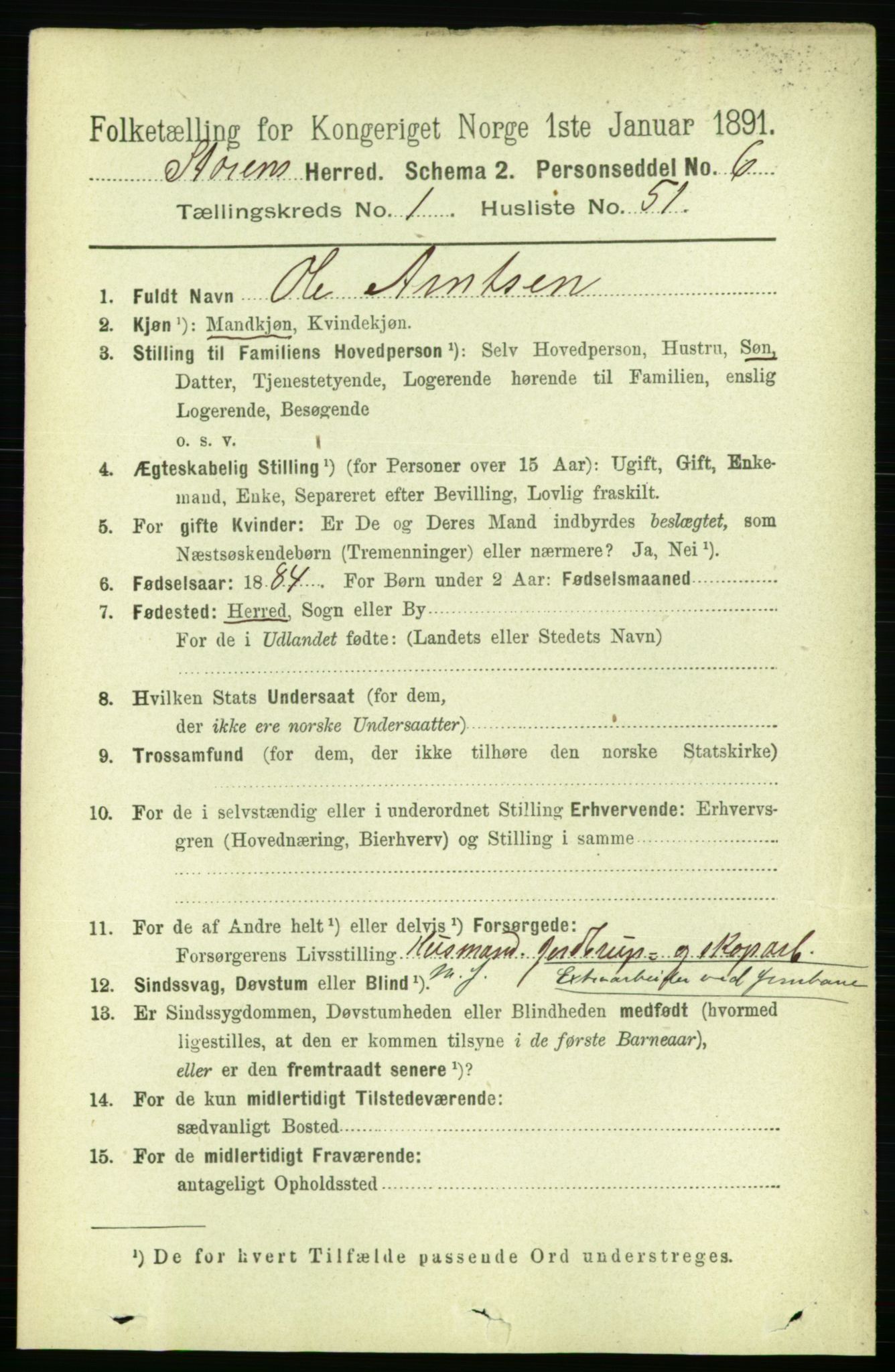 RA, 1891 census for 1648 Støren, 1891, p. 360