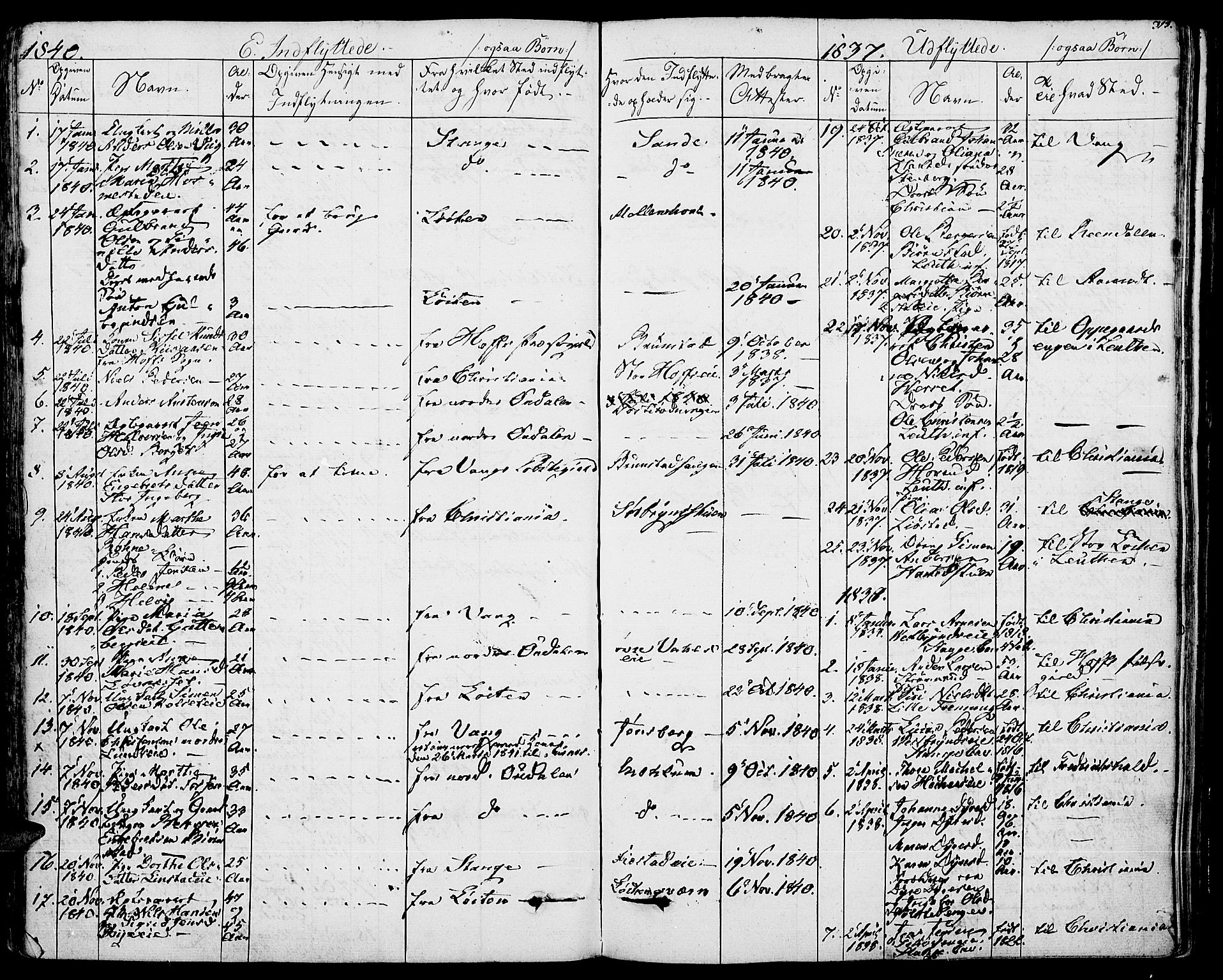 Romedal prestekontor, AV/SAH-PREST-004/K/L0003: Parish register (official) no. 3, 1829-1846, p. 313