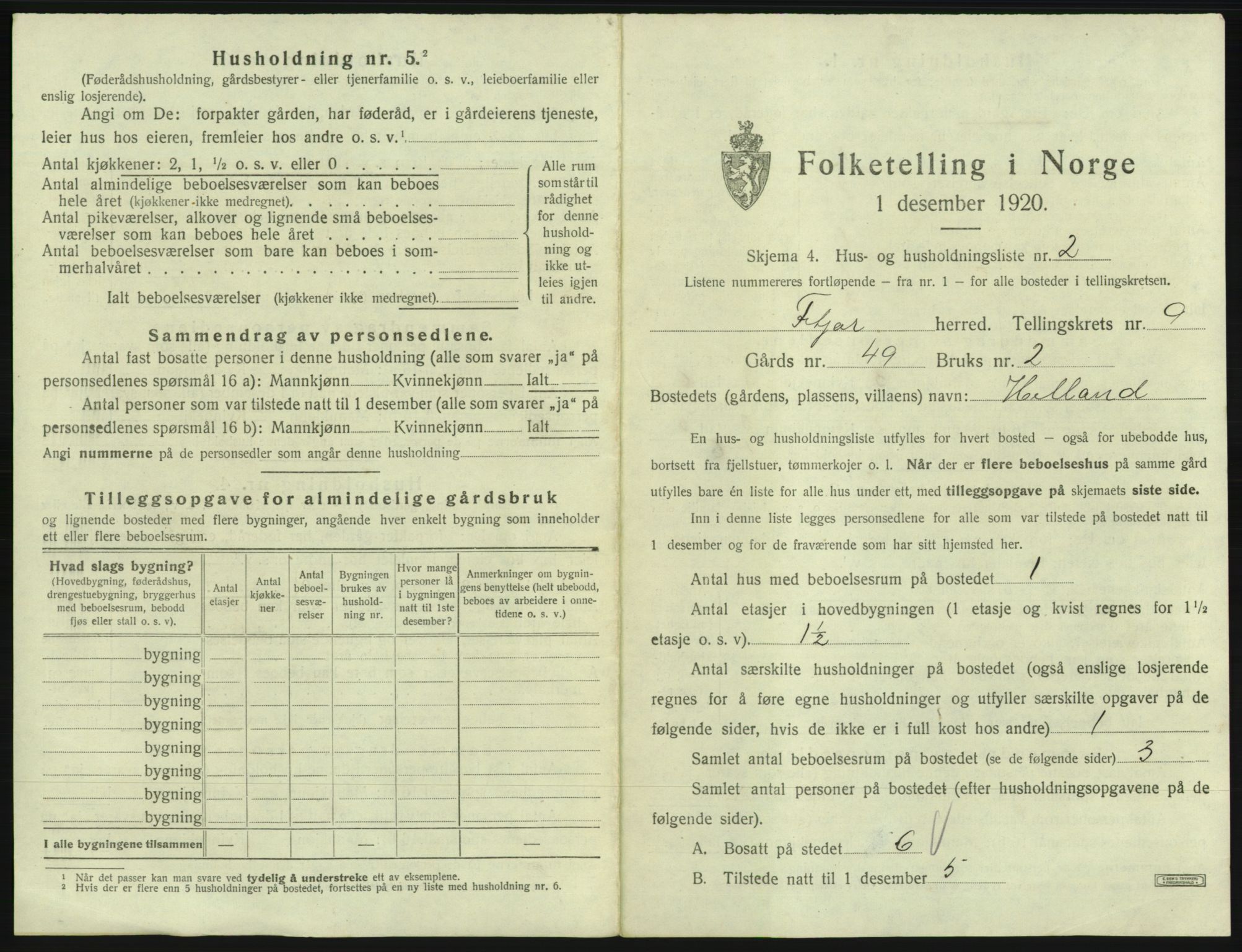 SAB, 1920 census for Fitjar, 1920, p. 508